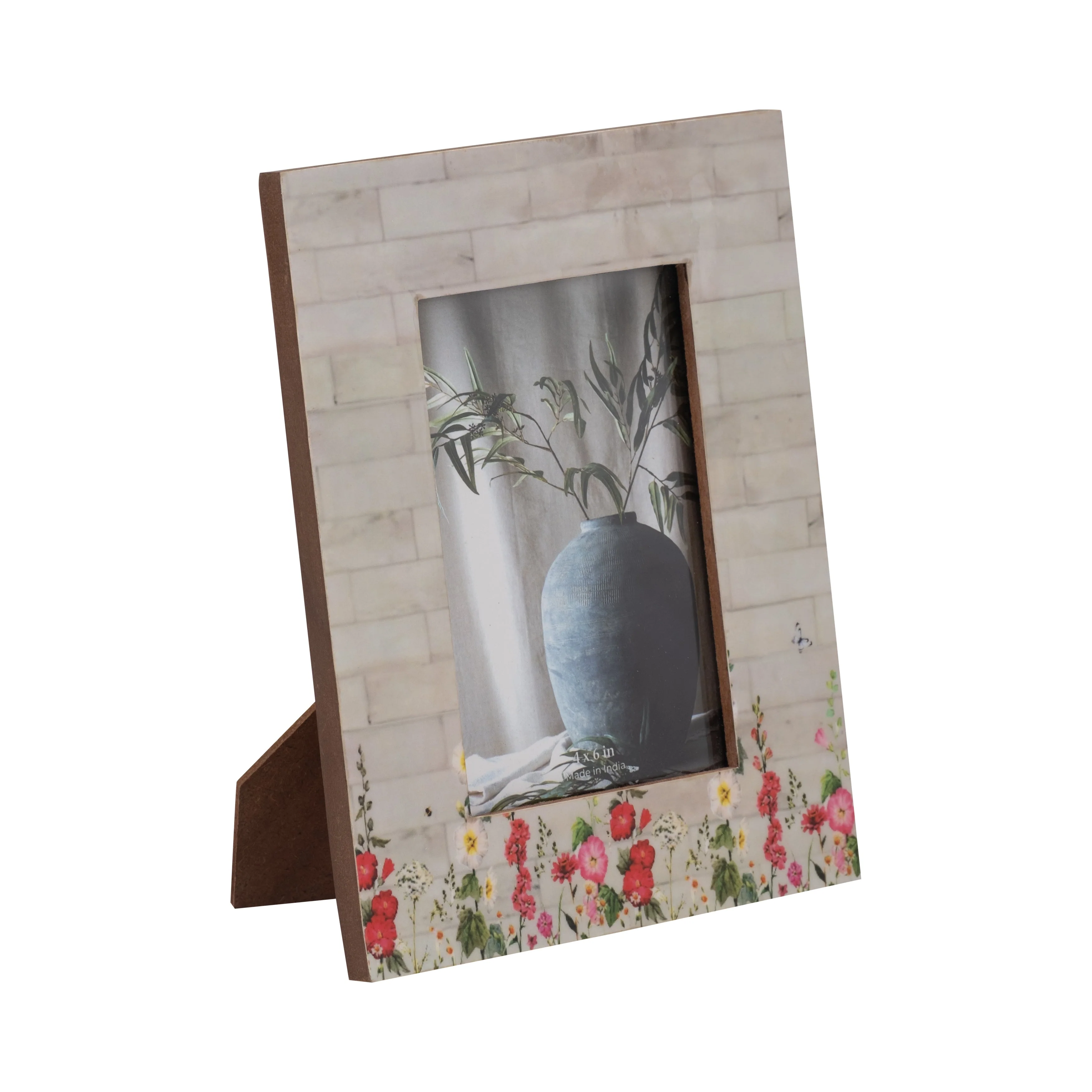 Resin, 4x6 Pink Flower Field Photo Frame, Multi - Image 9