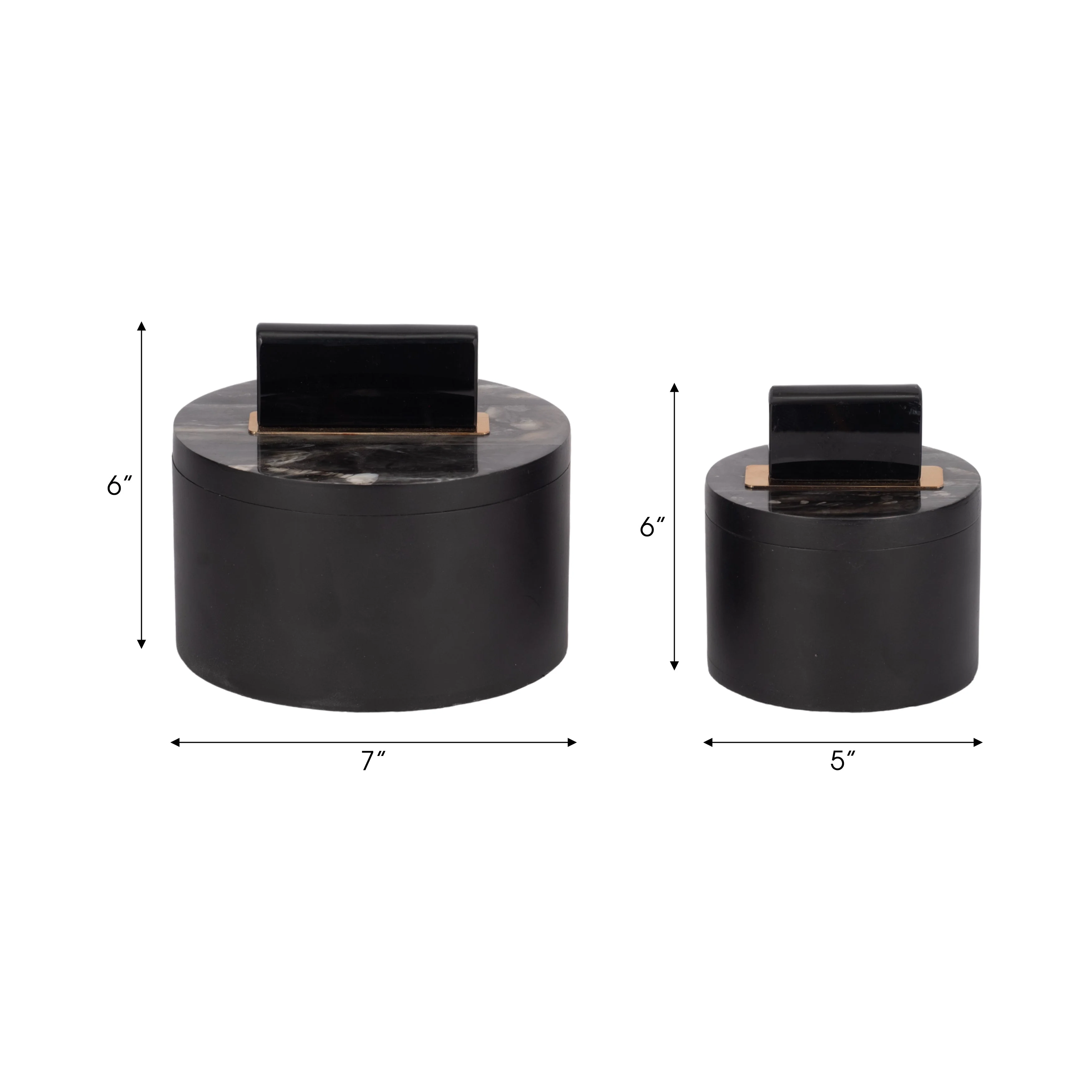 Resin, S/2 6/7" Wheatly Black Boxes - Image 17