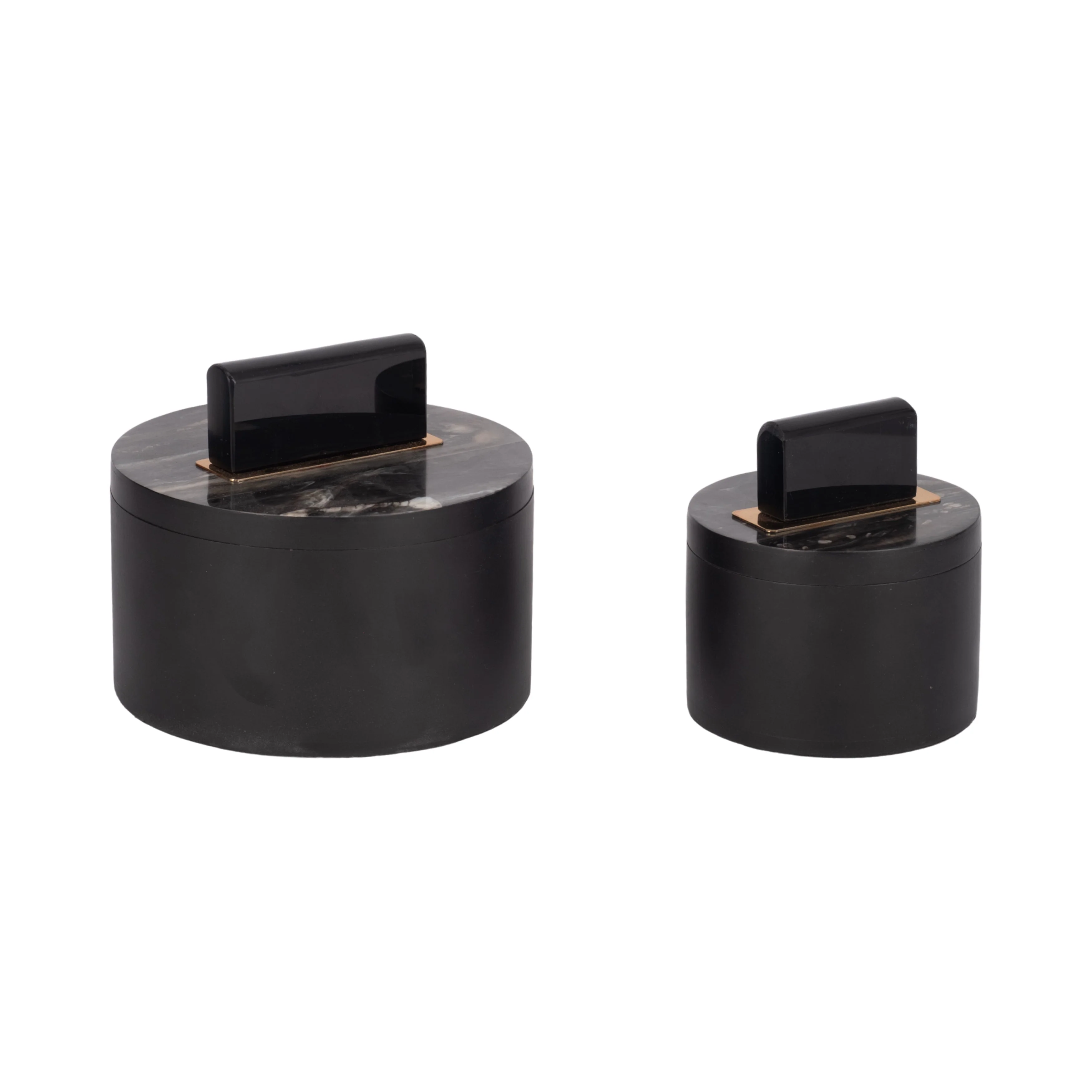 Resin, S/2 6/7" Wheatly Black Boxes - Image 3