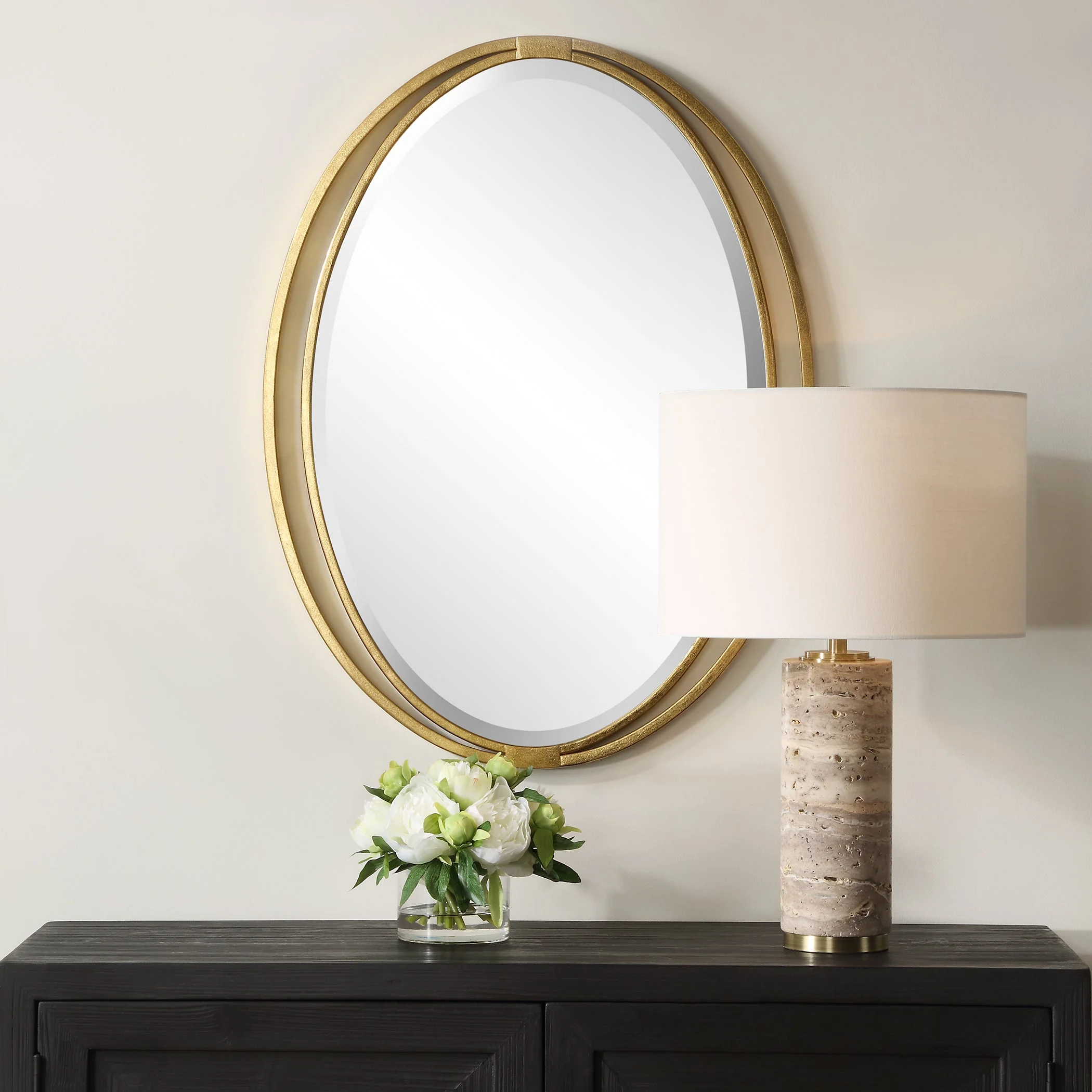 Rhodes Gold Oval Mirror - Image 4