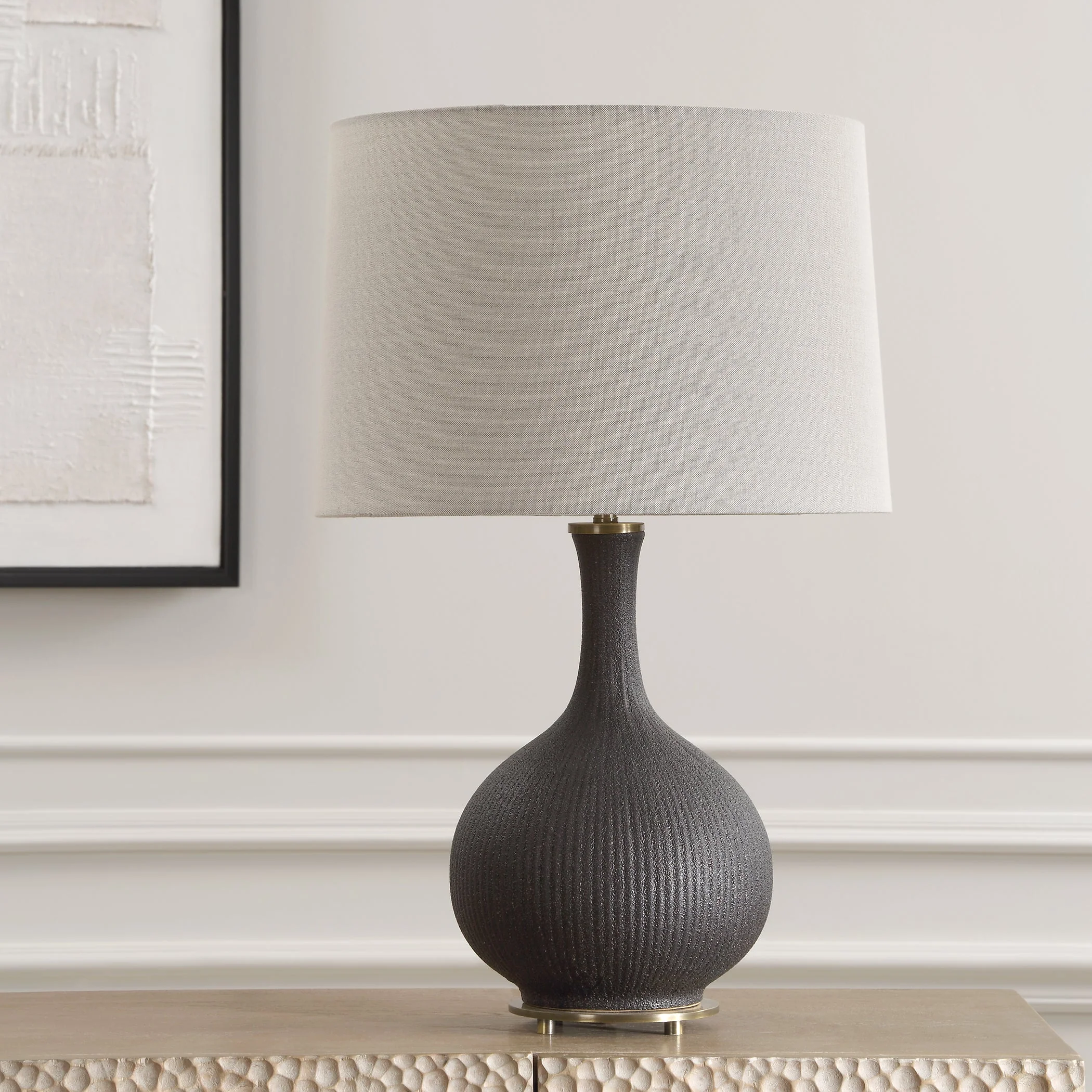 Rimini Black Glaze Table Lamp - Image 4