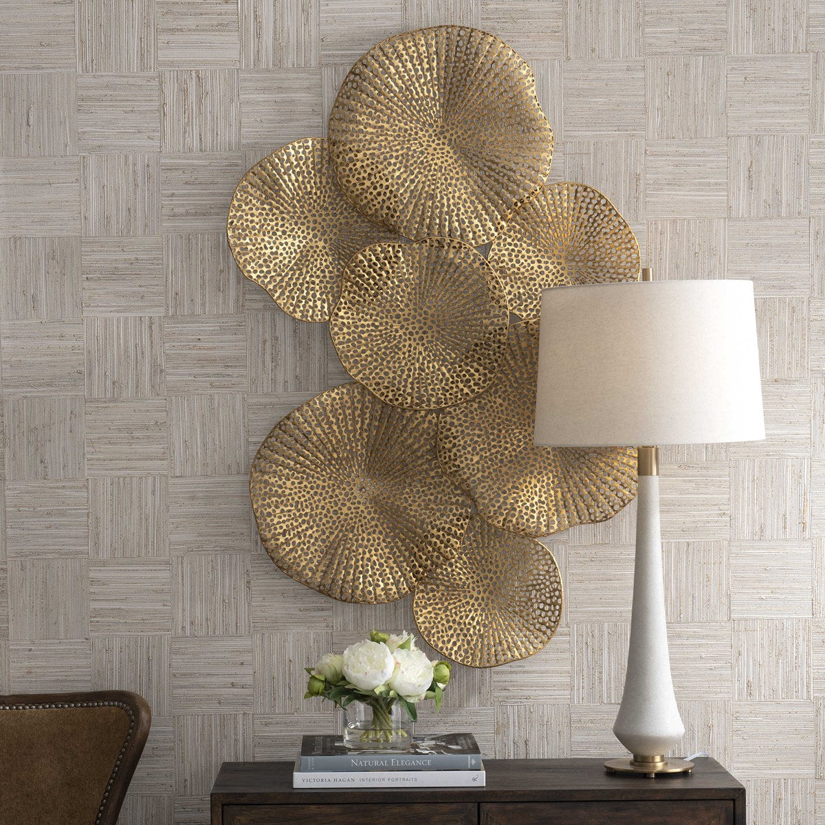 Ripley Metal Wall Art, Gold - Image 2