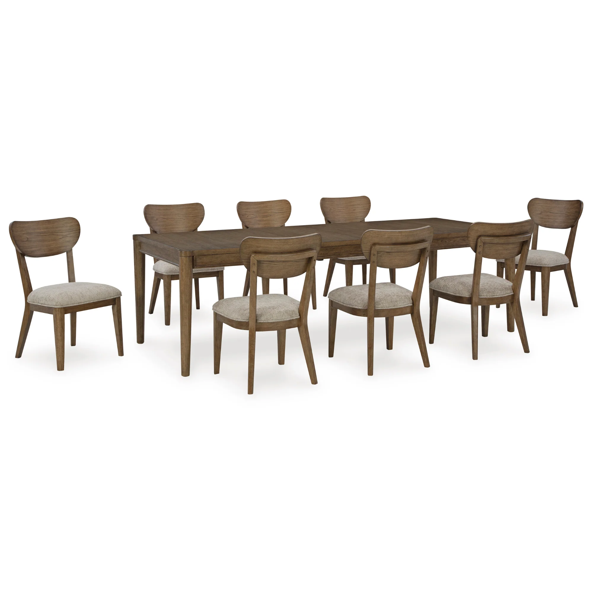 Roanhowe Dining Set No Server 8 Chair