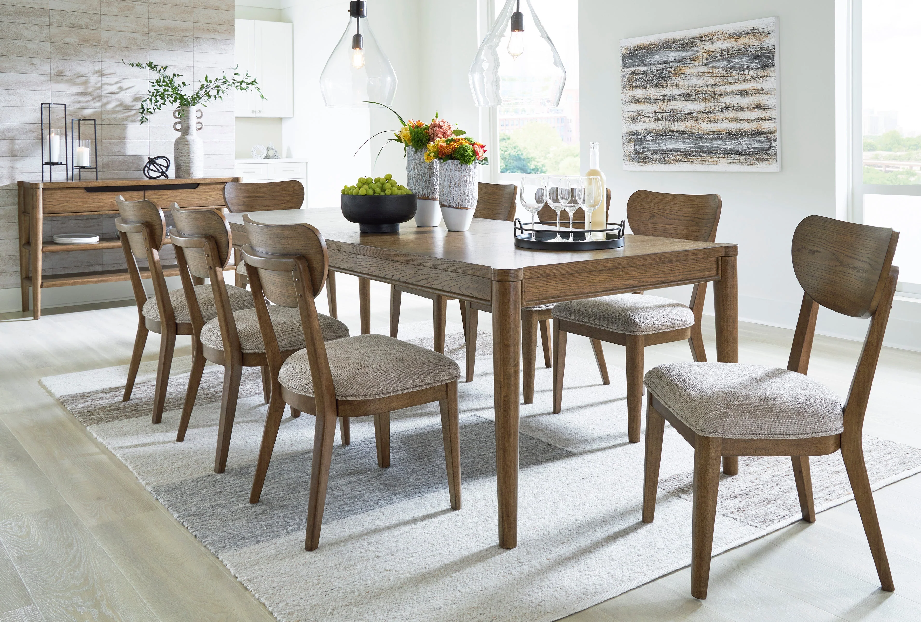 Roanhowe Dining Set No Server 8 Chair - Image 2