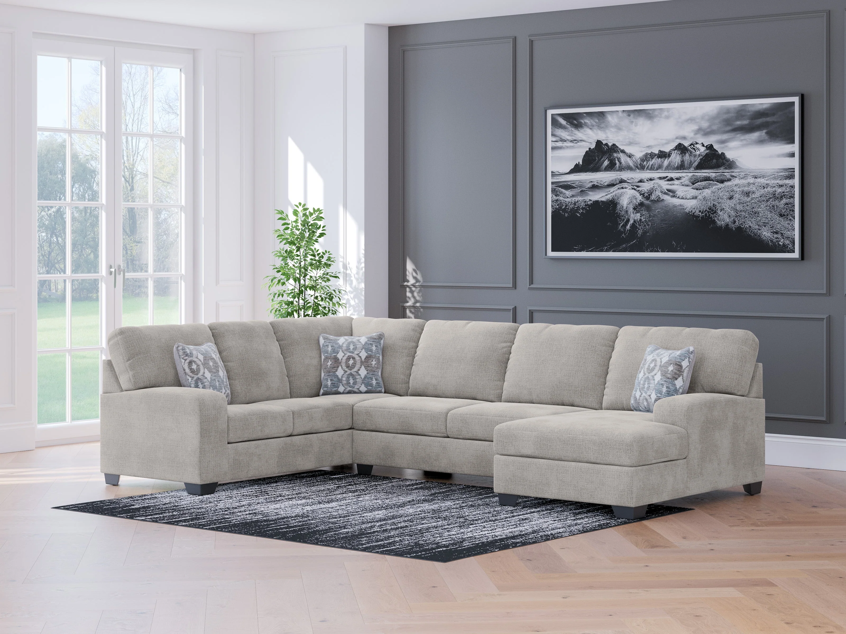 Rodington 3-Piece Sectional with Chaise | Ashley Homestore 54908S1 - Image 2