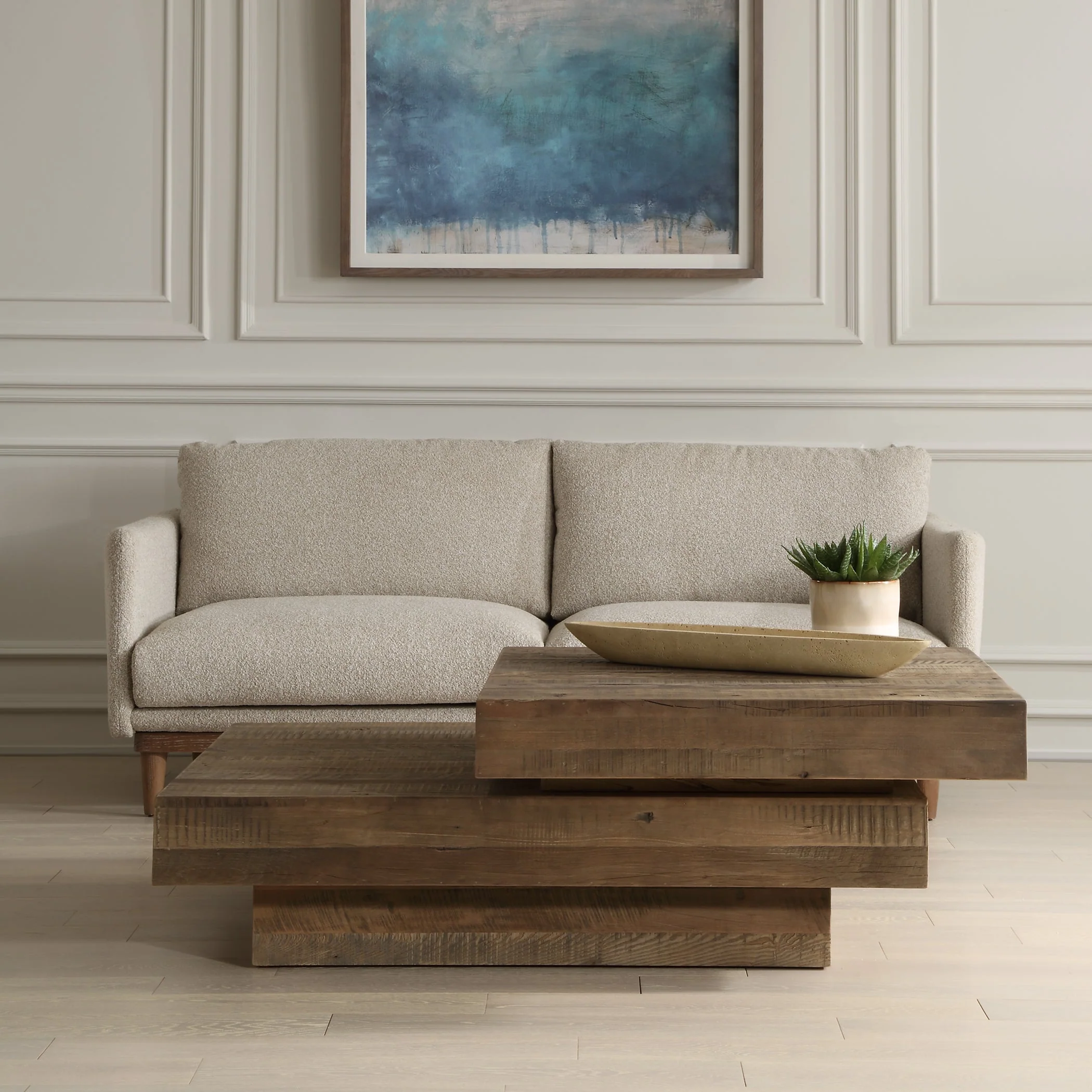 Rustic Planes Modern Coffee Table - Image 3