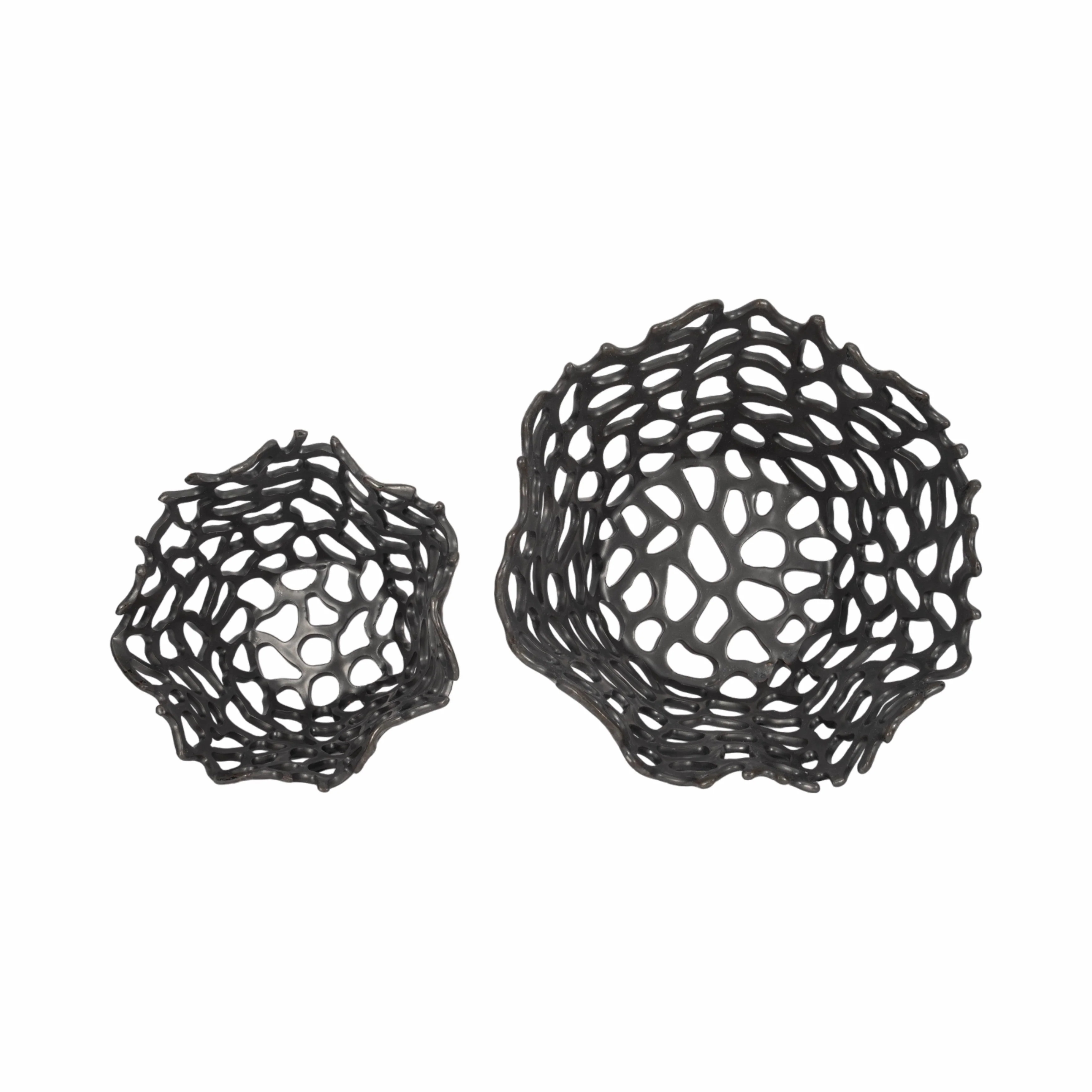 S/2 10/13" Steffi Black Ceramic Bowls - Image 7