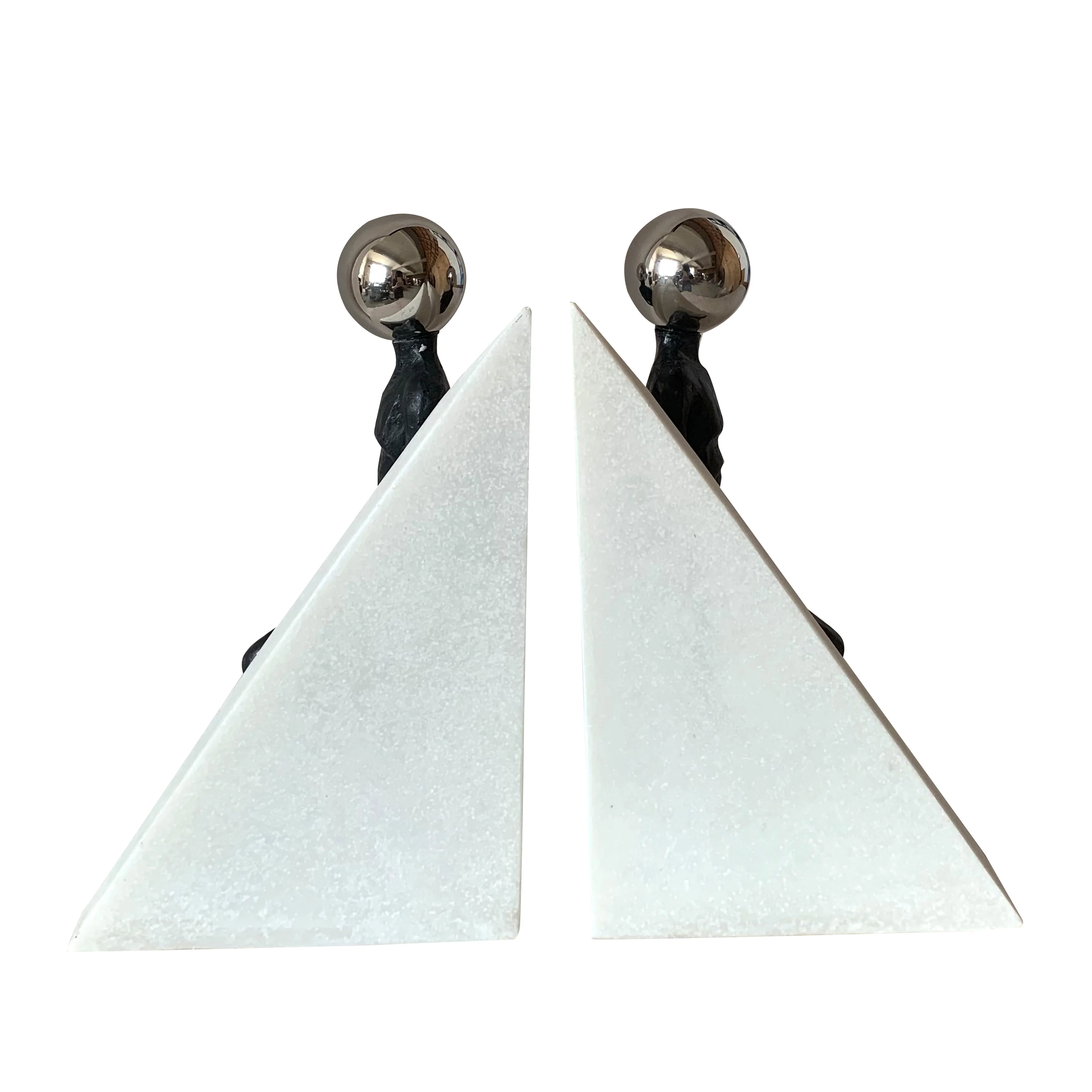 S/2 11" Crestone Figure Bookends With Steel Sphere - Image 9