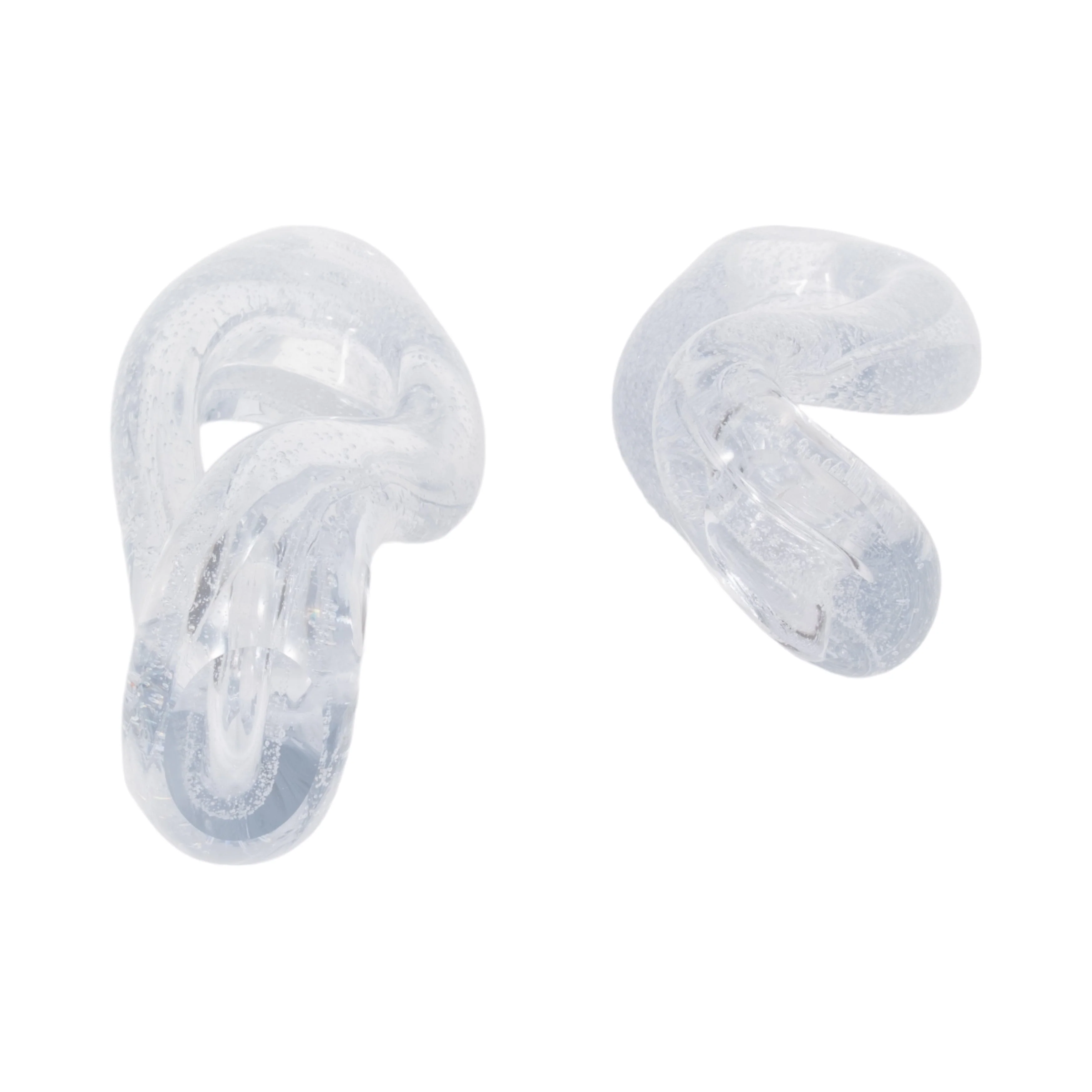 S/2 12/17" Celestine Glass Sculptures, Clear - Image 17
