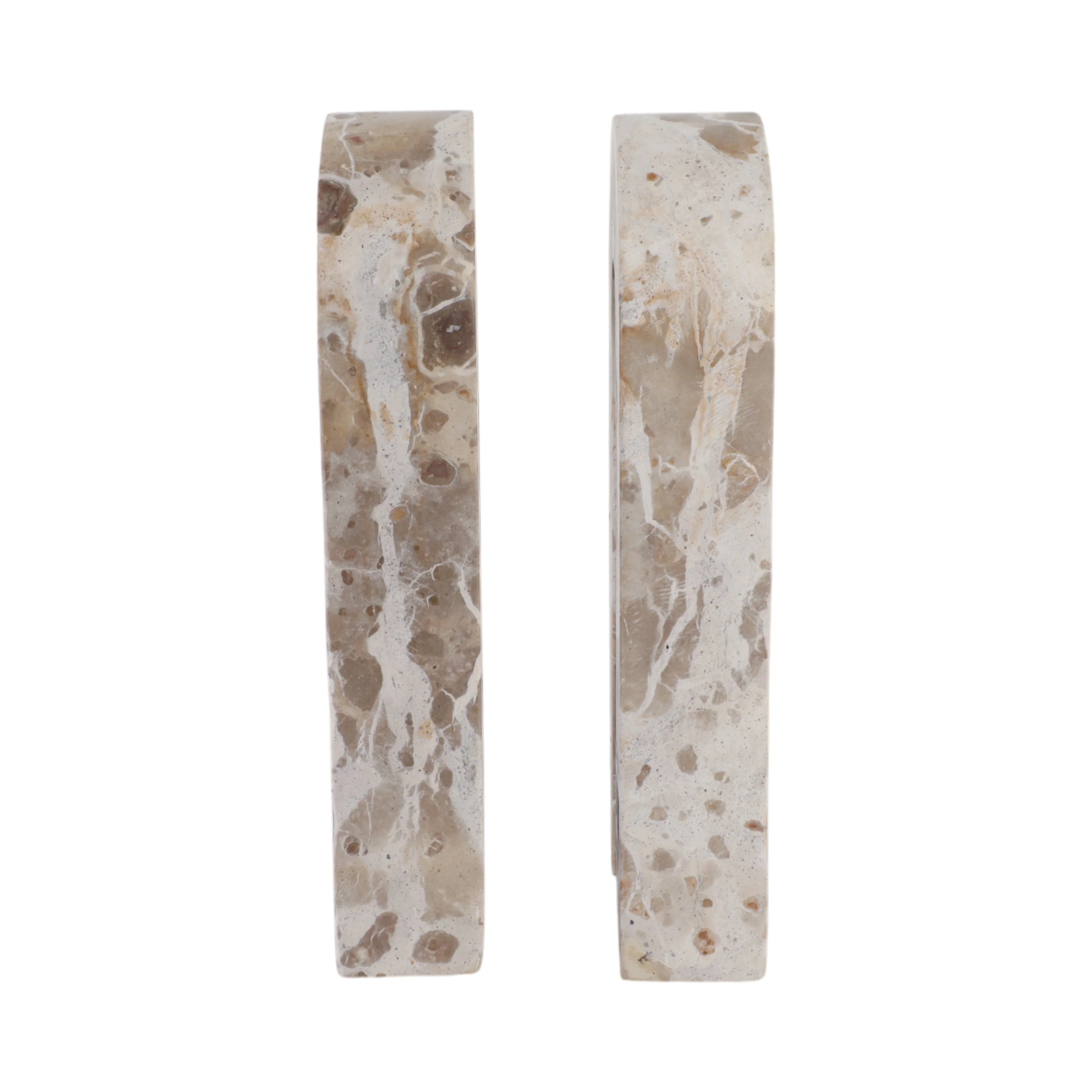 S/2 12" Pompano Beige Marble Arches - Image 4