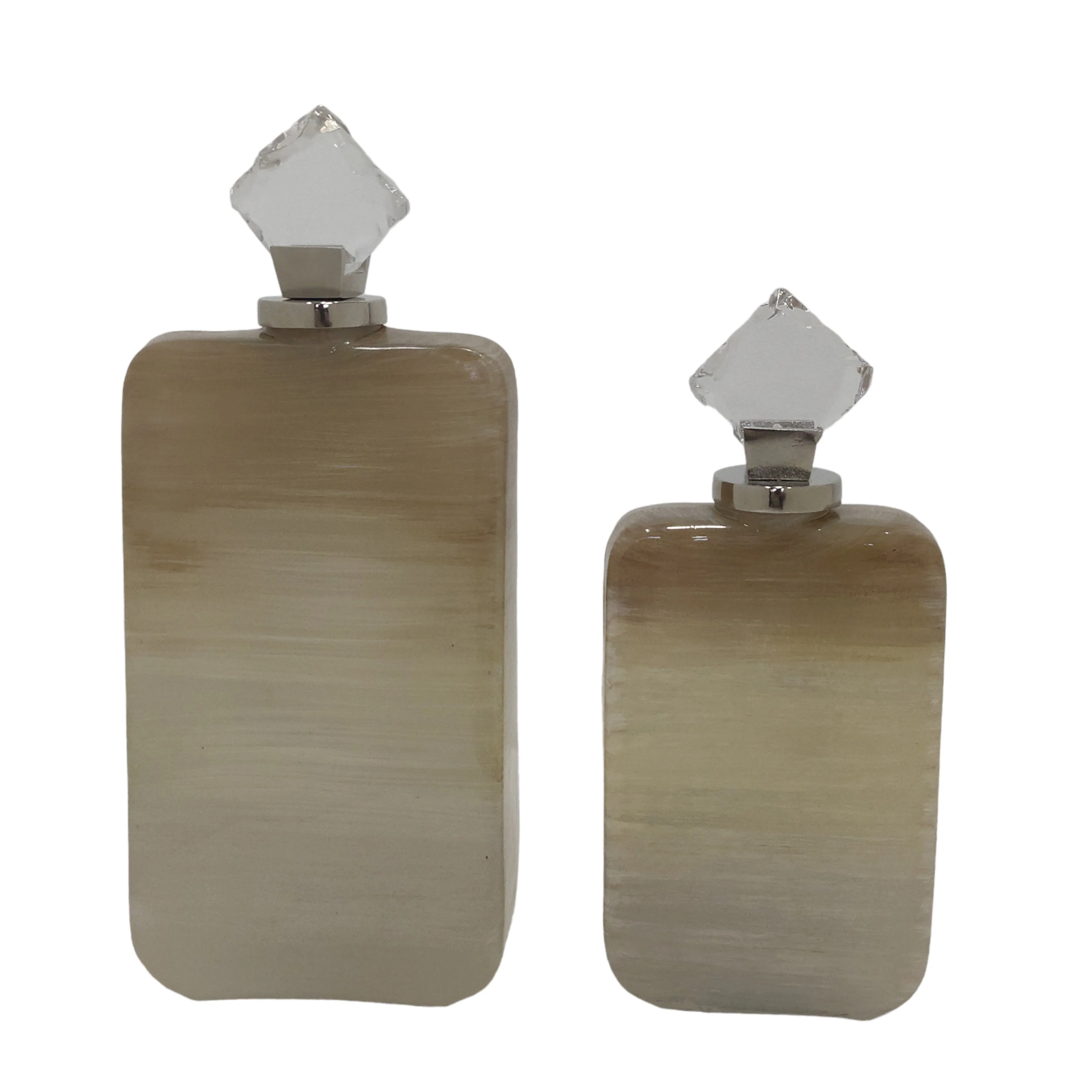 S/2 14/16" Laurier Glass Bottles W/acrylic Topper - Image 8