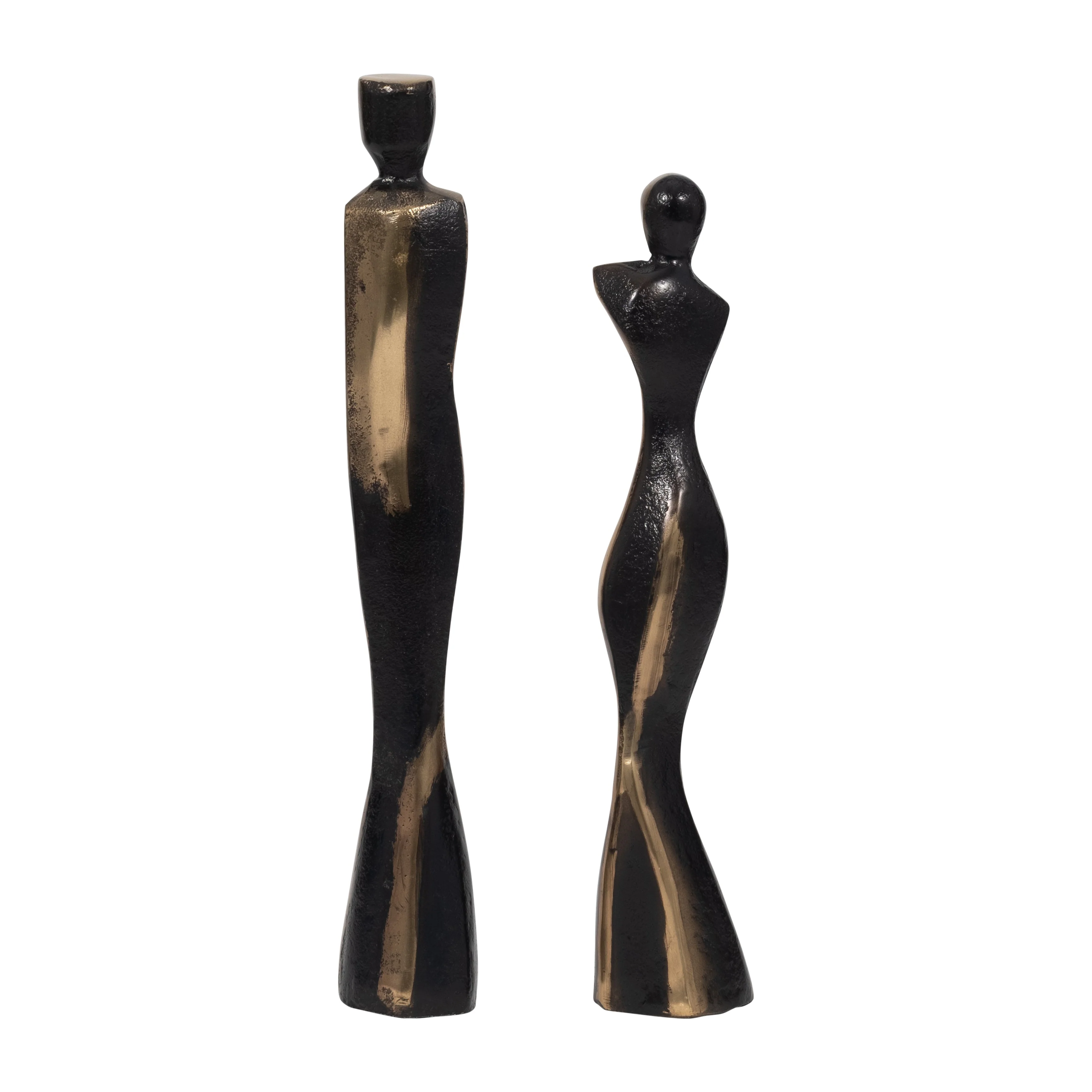 S/2 14/16" Torren Couple Statuary, Bronze - Image 12