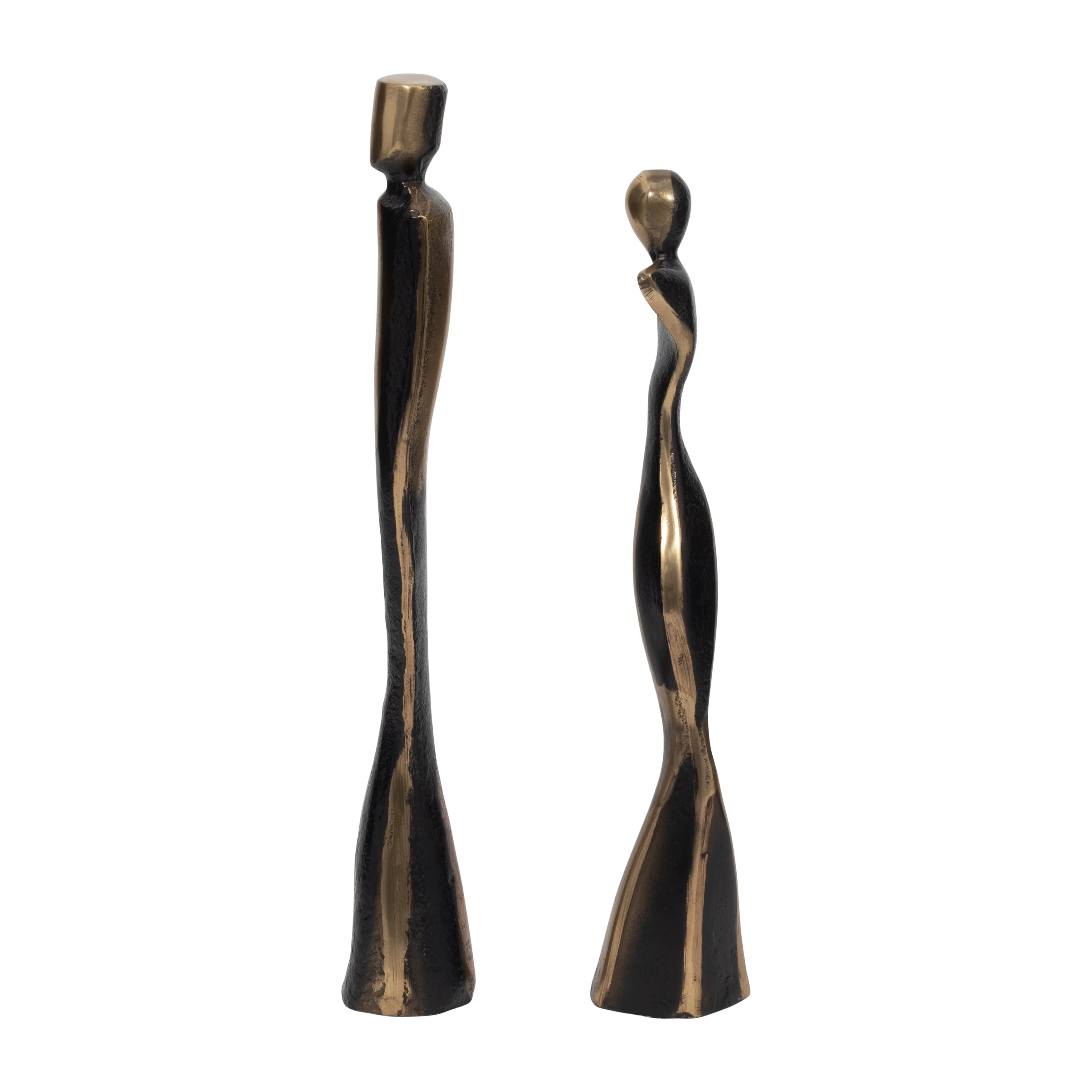 S/2 14/16" Torren Couple Statuary, Bronze - Image 3