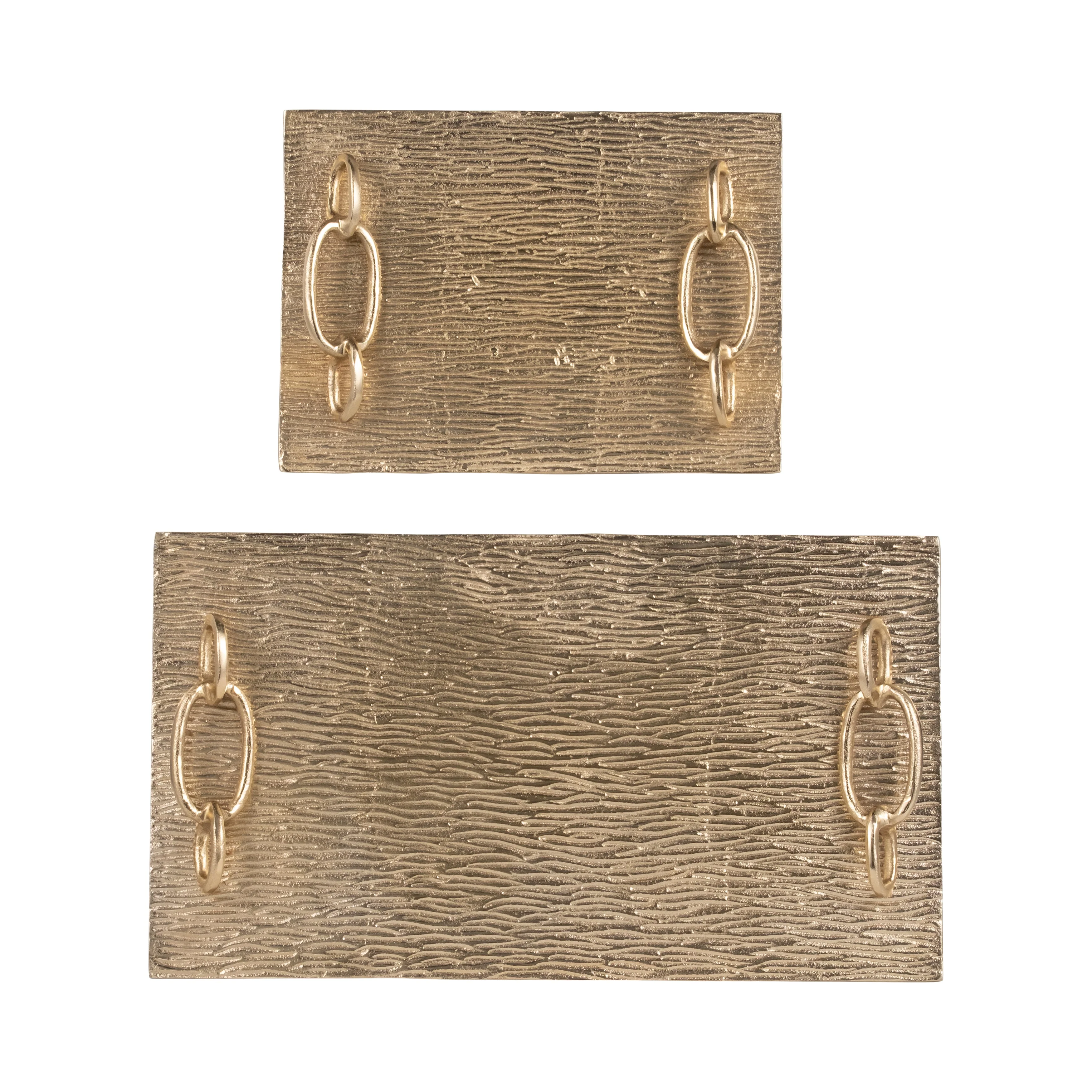 S/2 14/21" Rada Gold Link Trays - Image 13