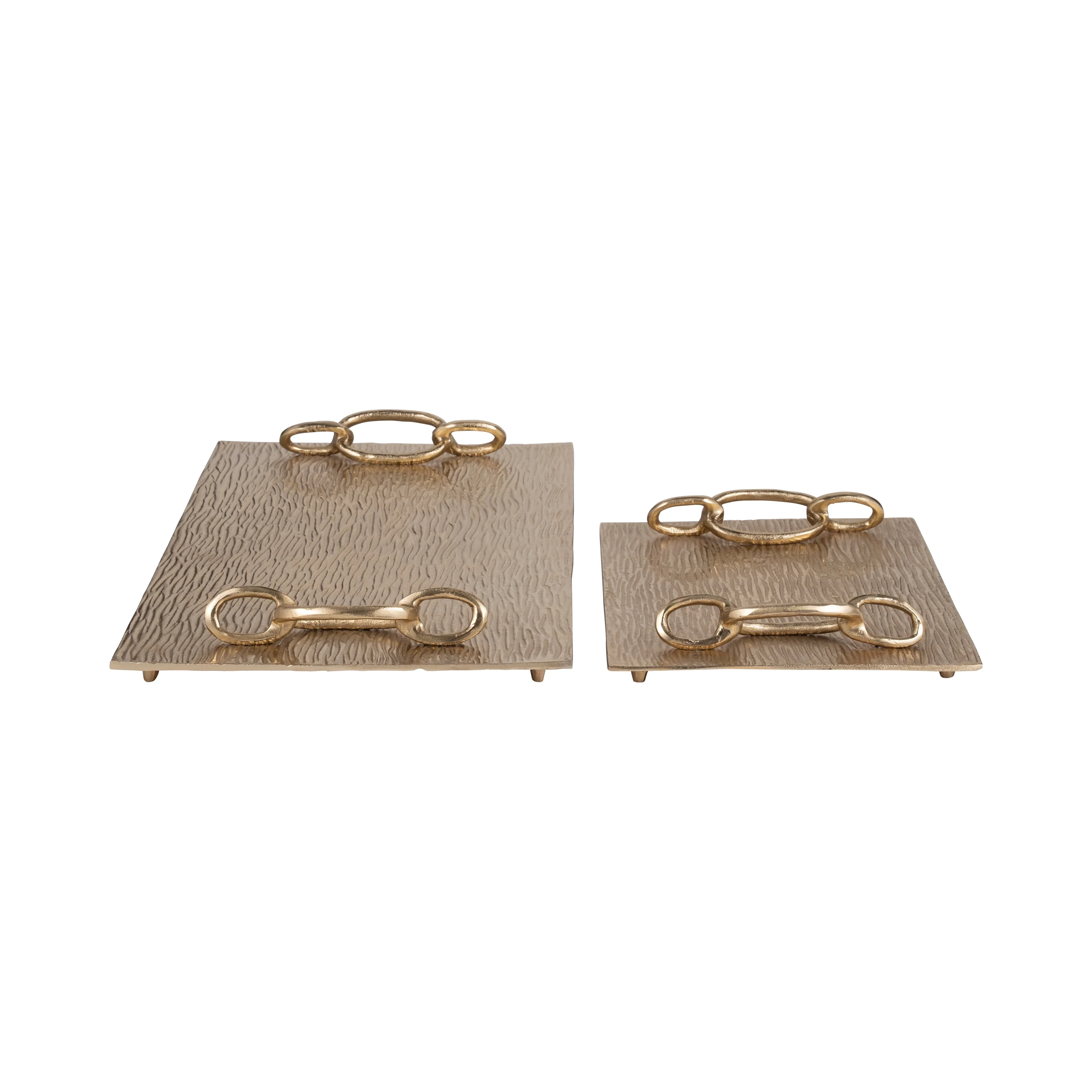 S/2 14/21" Rada Gold Link Trays - Image 3