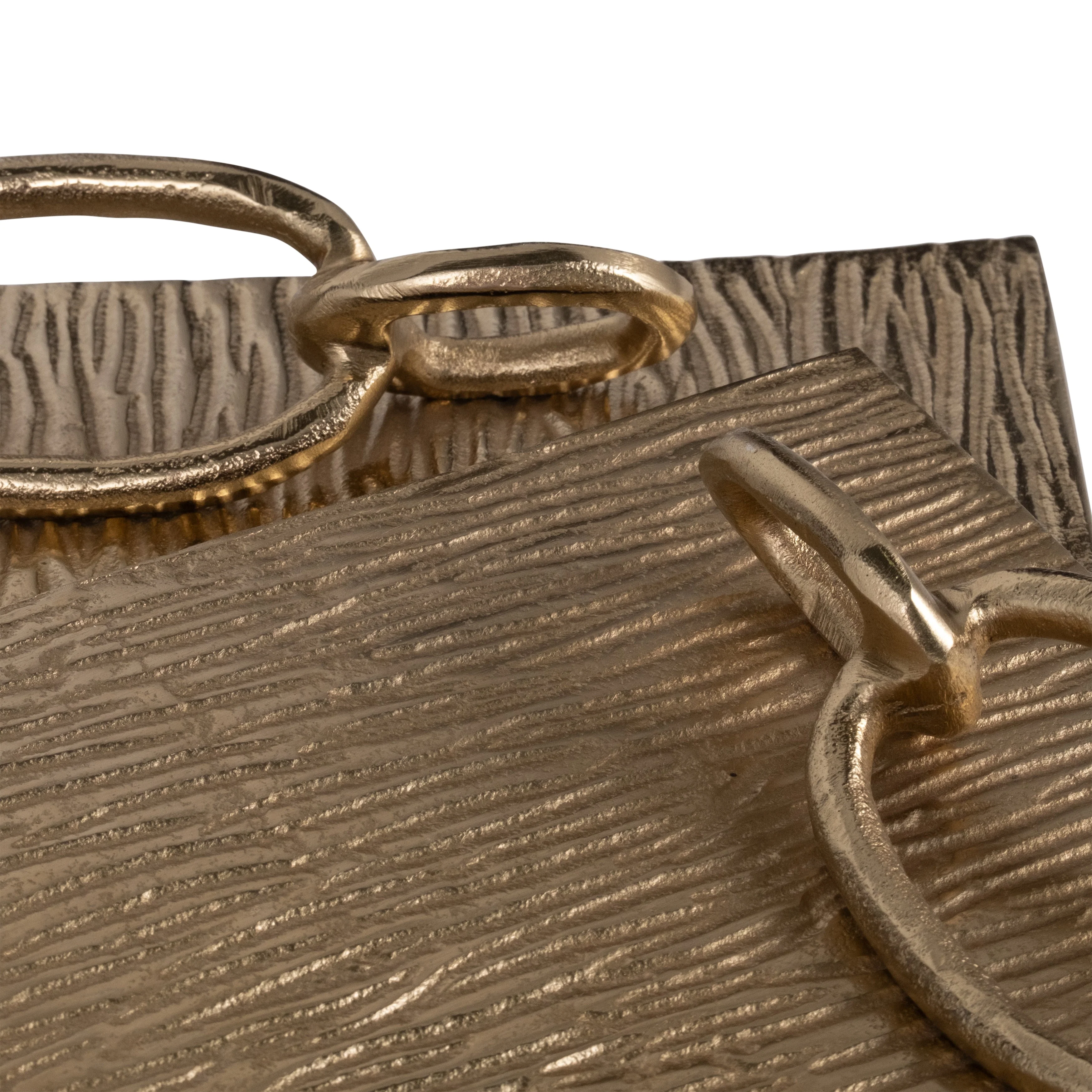 S/2 14/21" Rada Gold Link Trays - Image 4