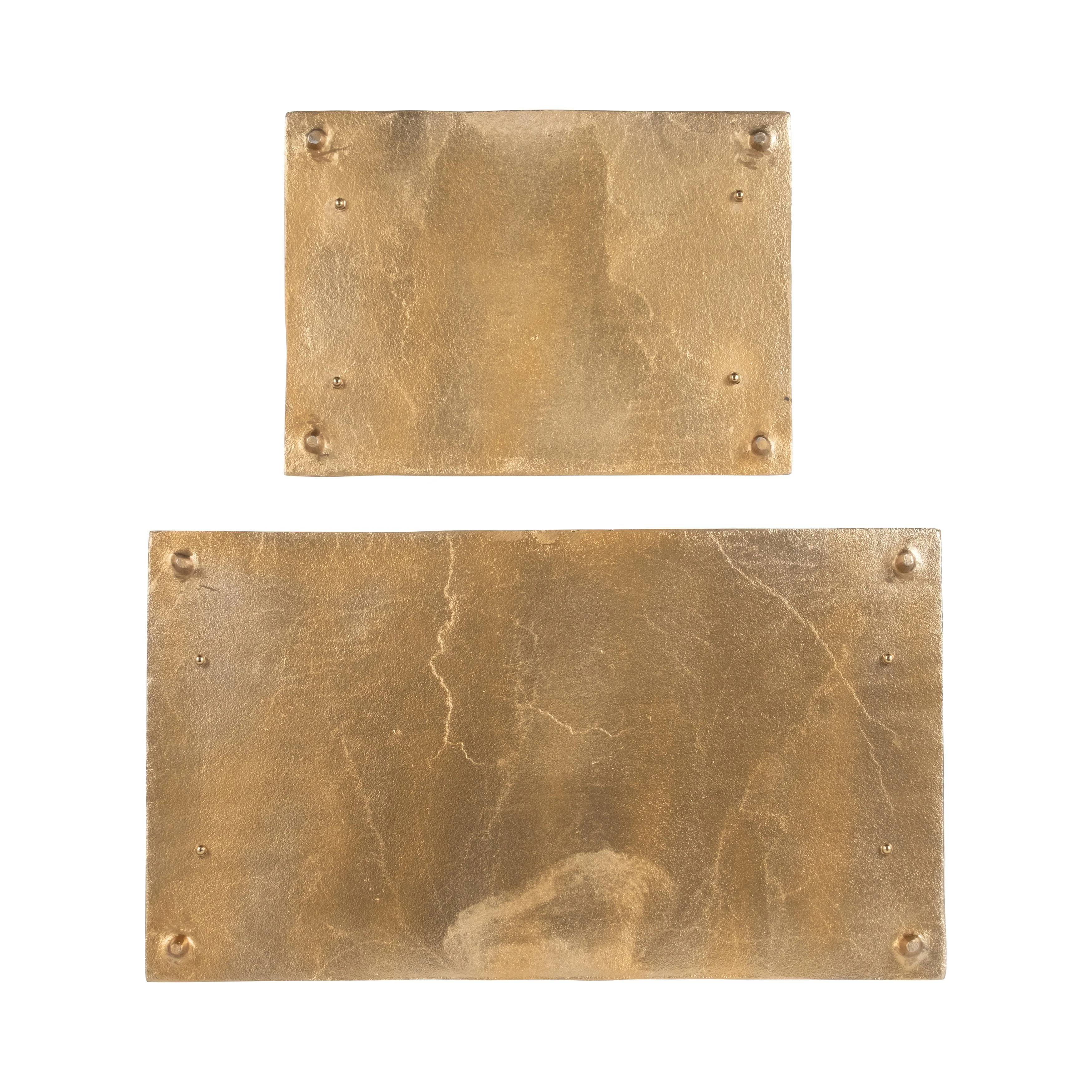 S/2 14/21" Rada Gold Link Trays - Image 6