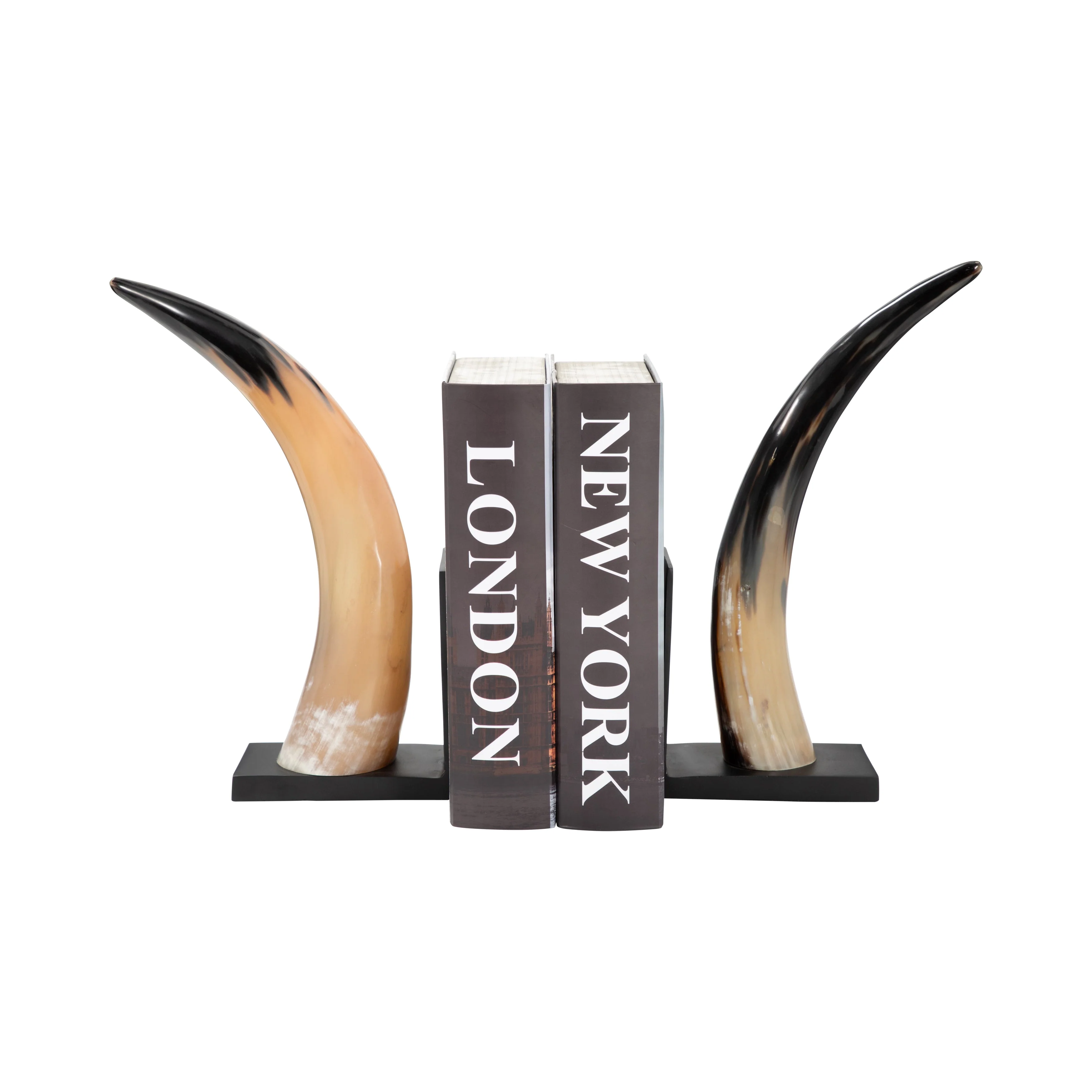 S/2 14" Gamil Horn Bookends - Image 2