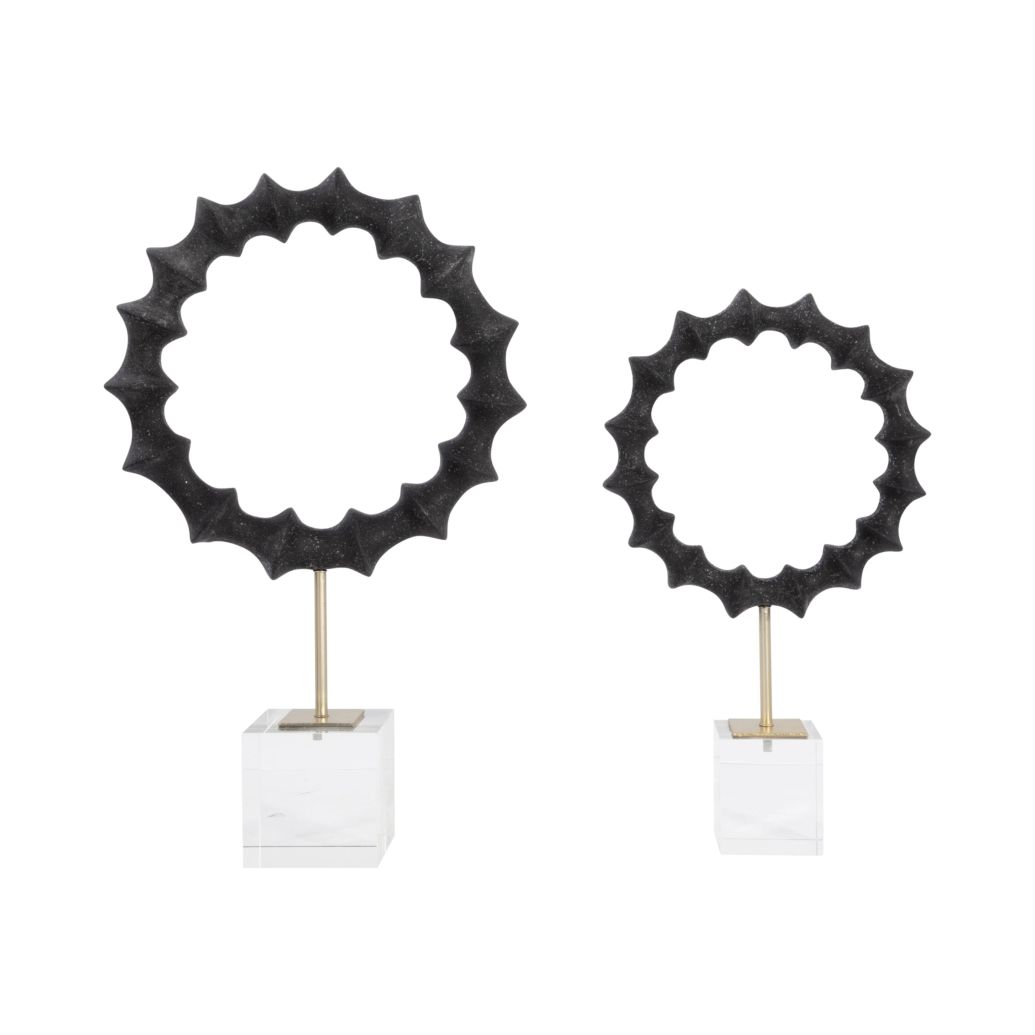 S/2 15/18" Operose Statuary, Black - Image 10