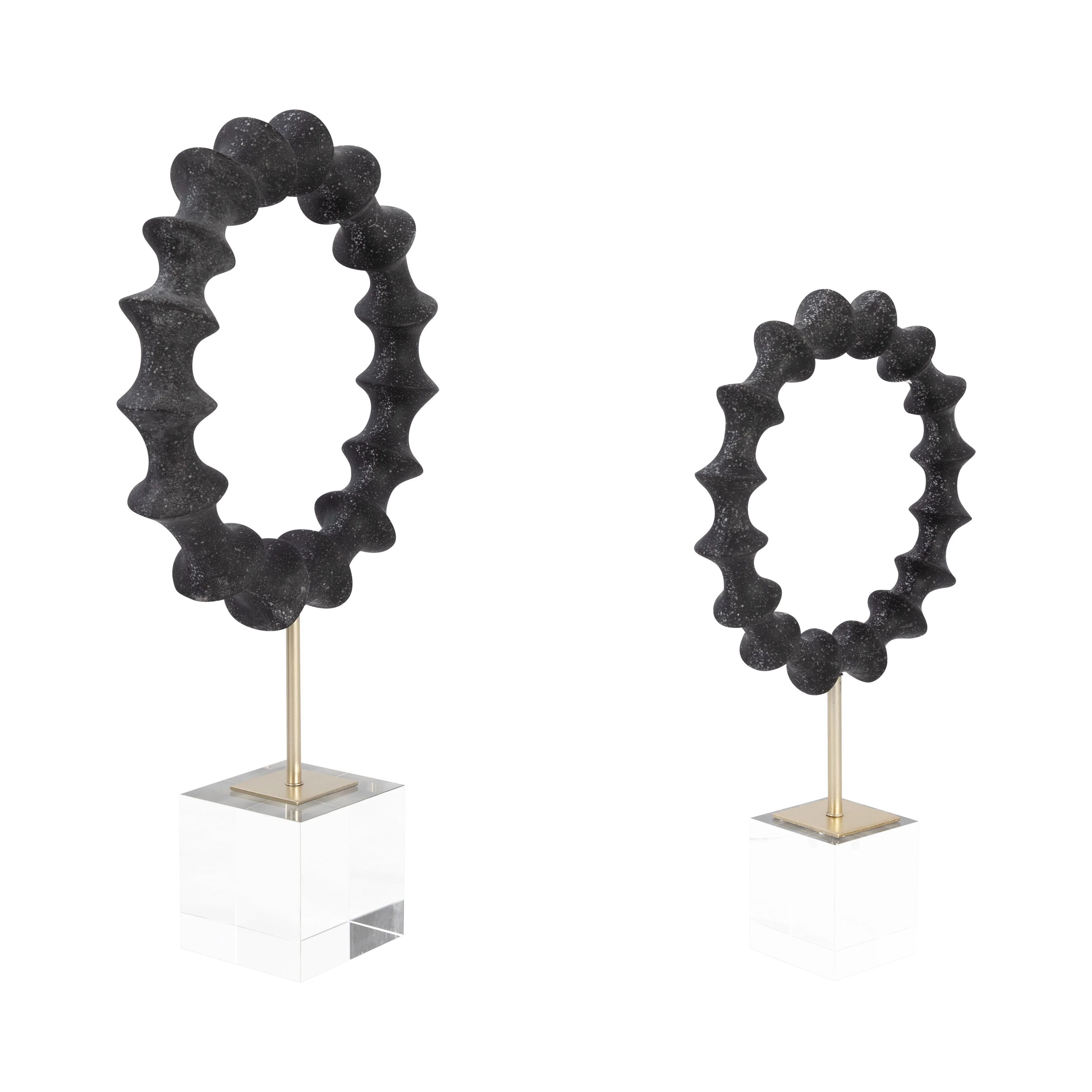 S/2 15/18" Operose Statuary, Black - Image 11