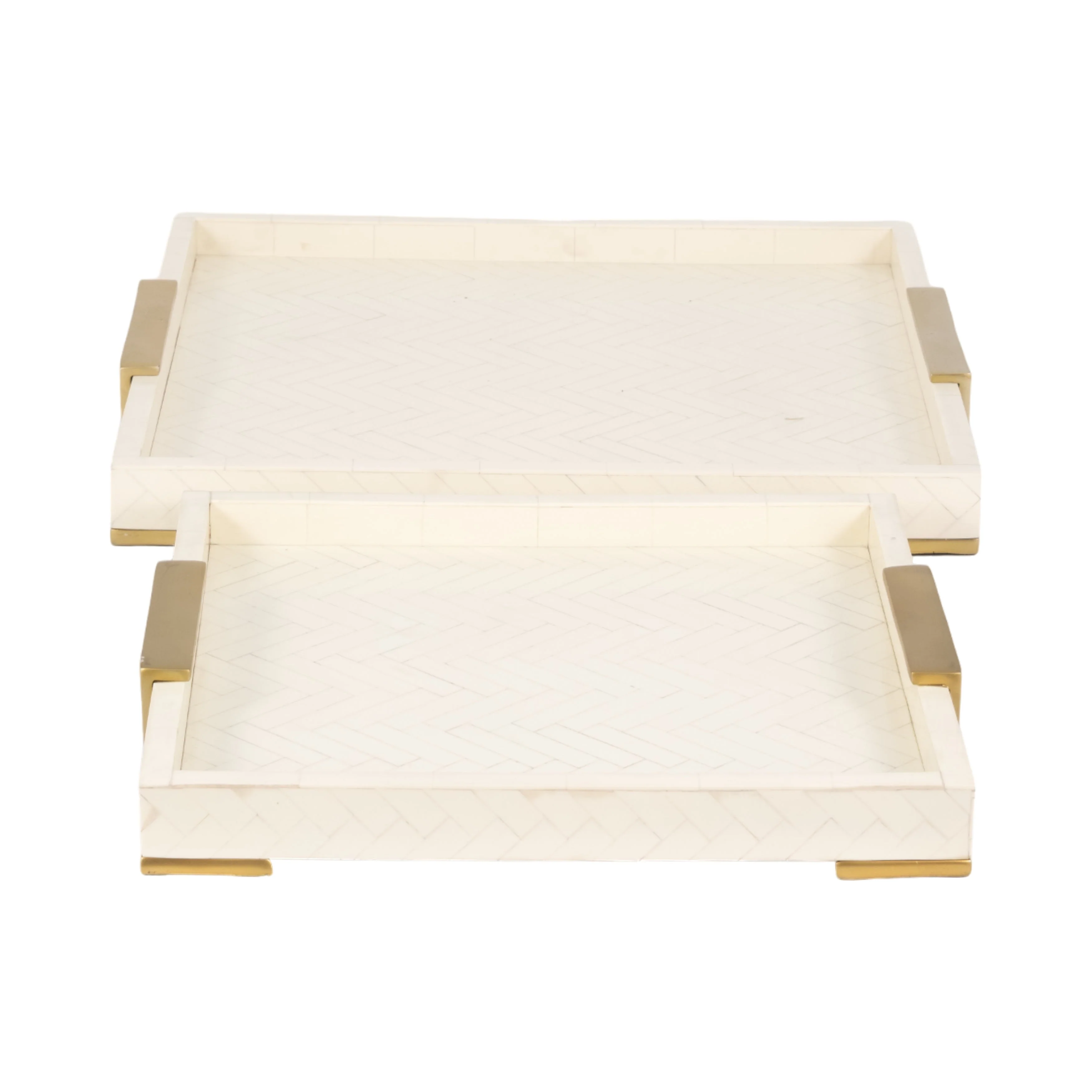S/2 16/20" Carley Resin Trays, Natural - Image 10