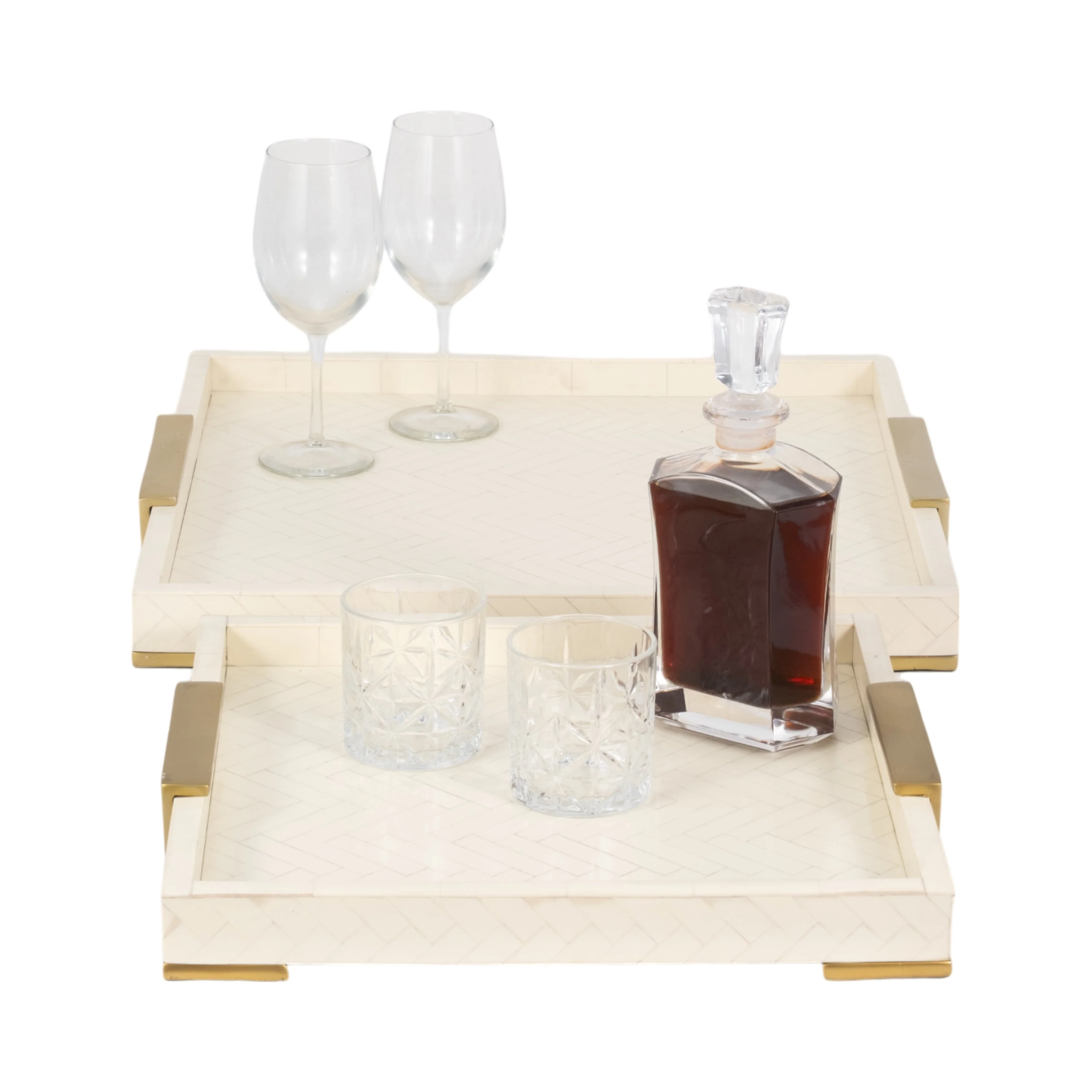 S/2 16/20" Carley Resin Trays, Natural - Image 11