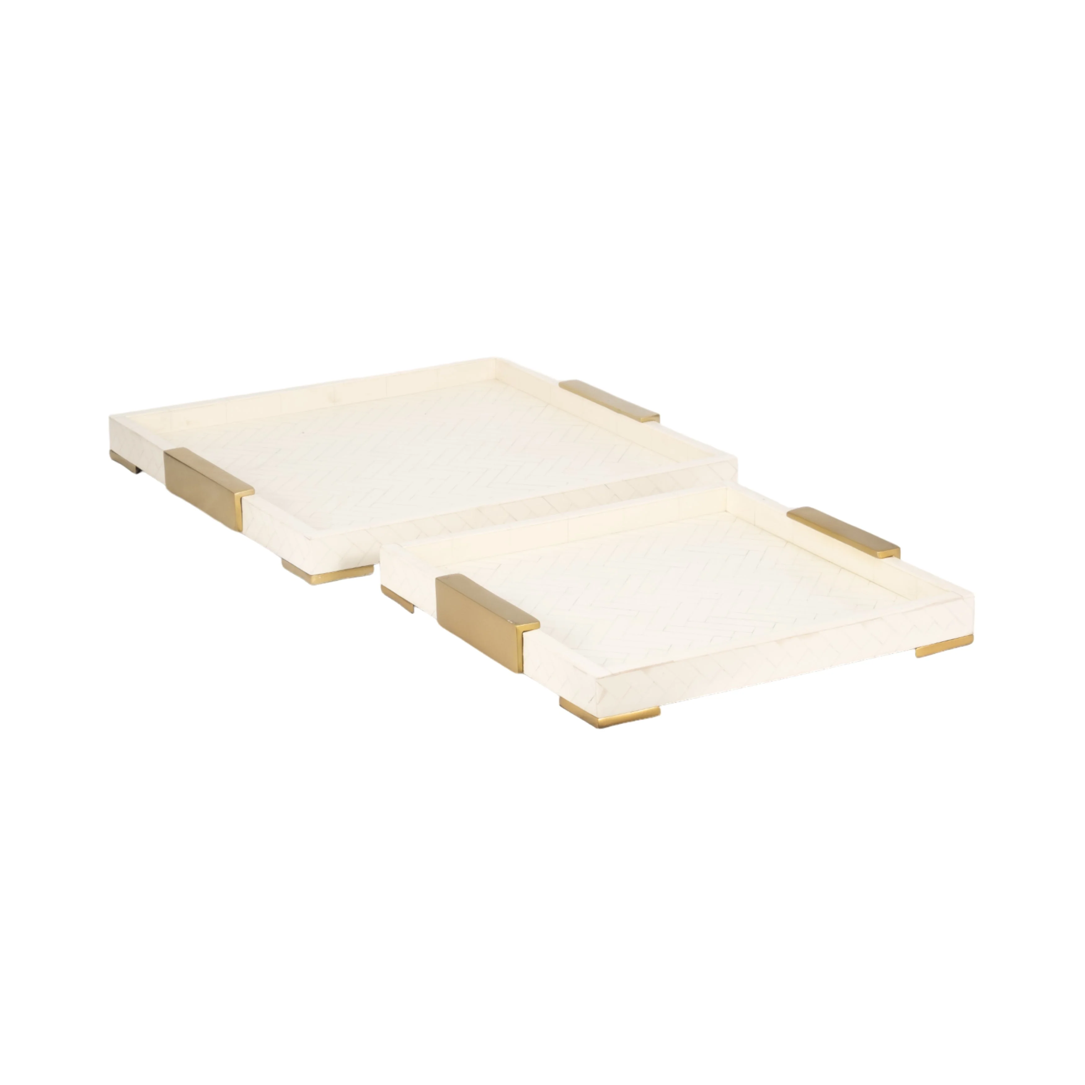 S/2 16/20" Carley Resin Trays, Natural - Image 12