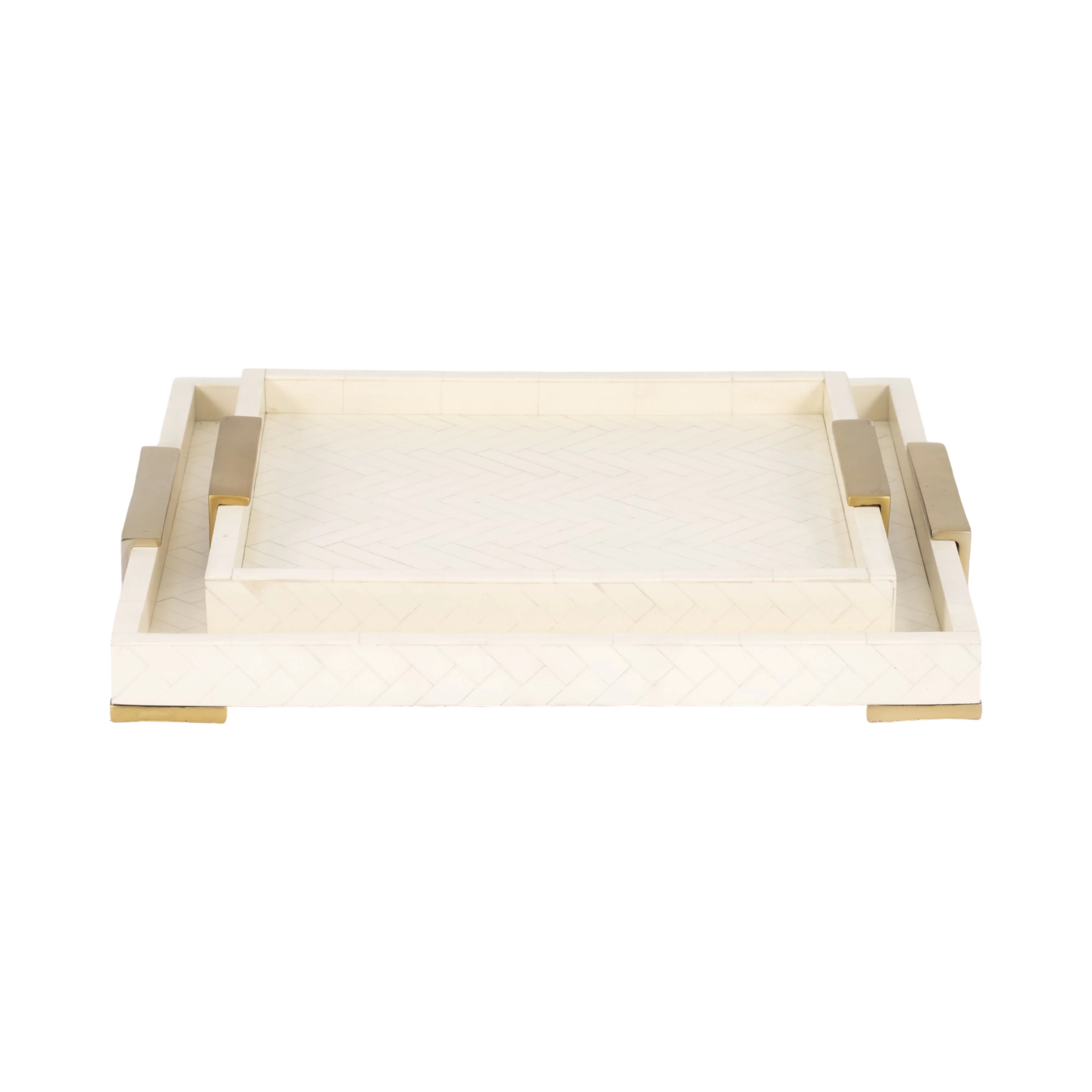 S/2 16/20" Carley Resin Trays, Natural - Image 14