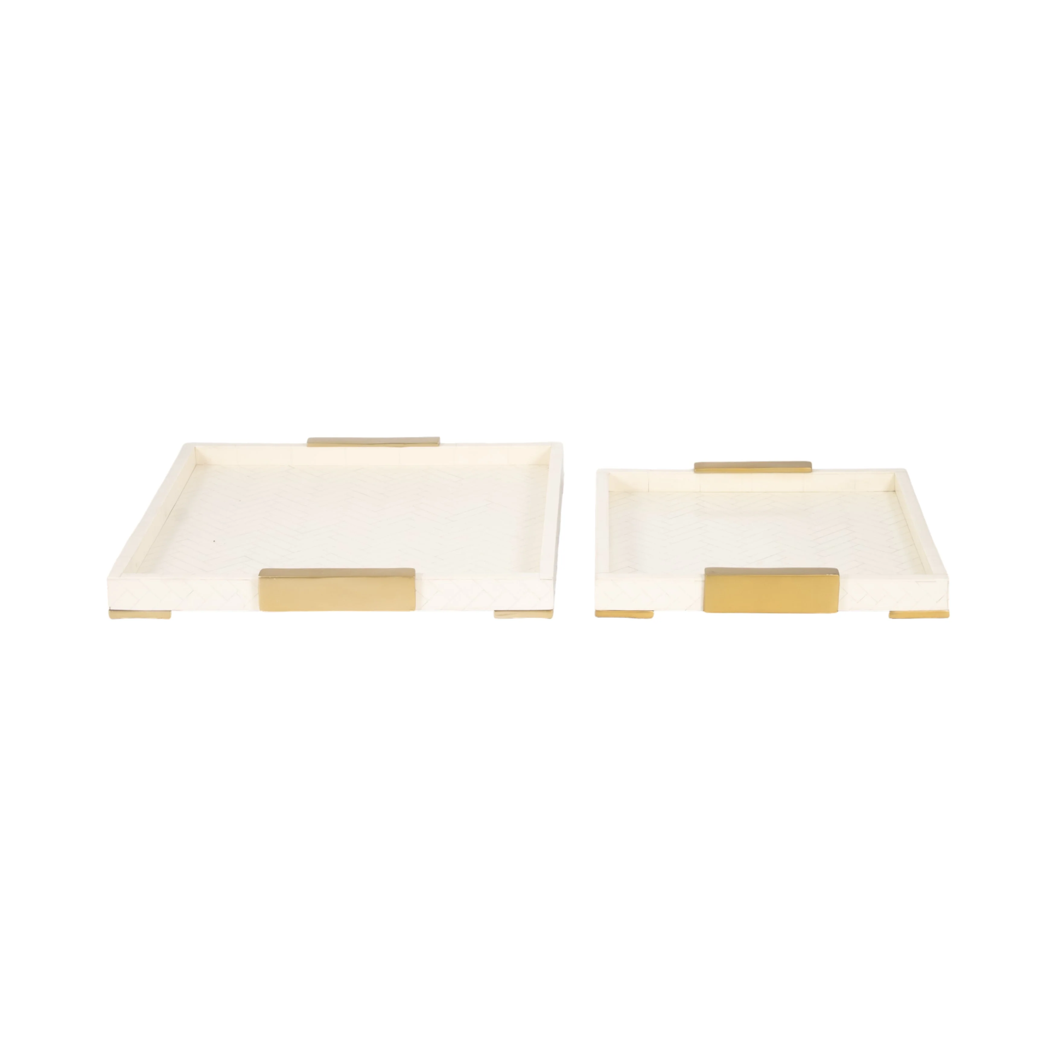 S/2 16/20" Carley Resin Trays, Natural - Image 4