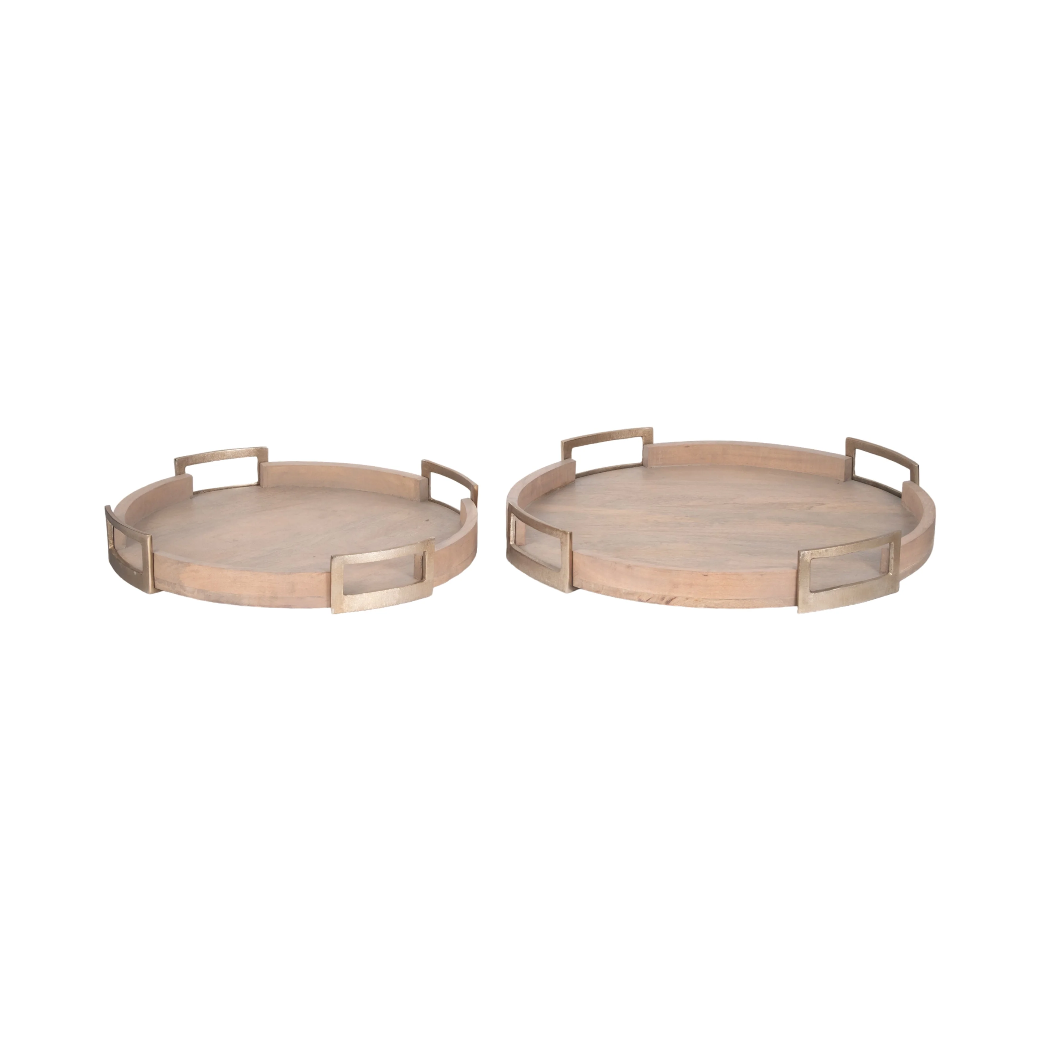 S/2 22/26" Maxwell Round Wood Trays, Natural - Image 11
