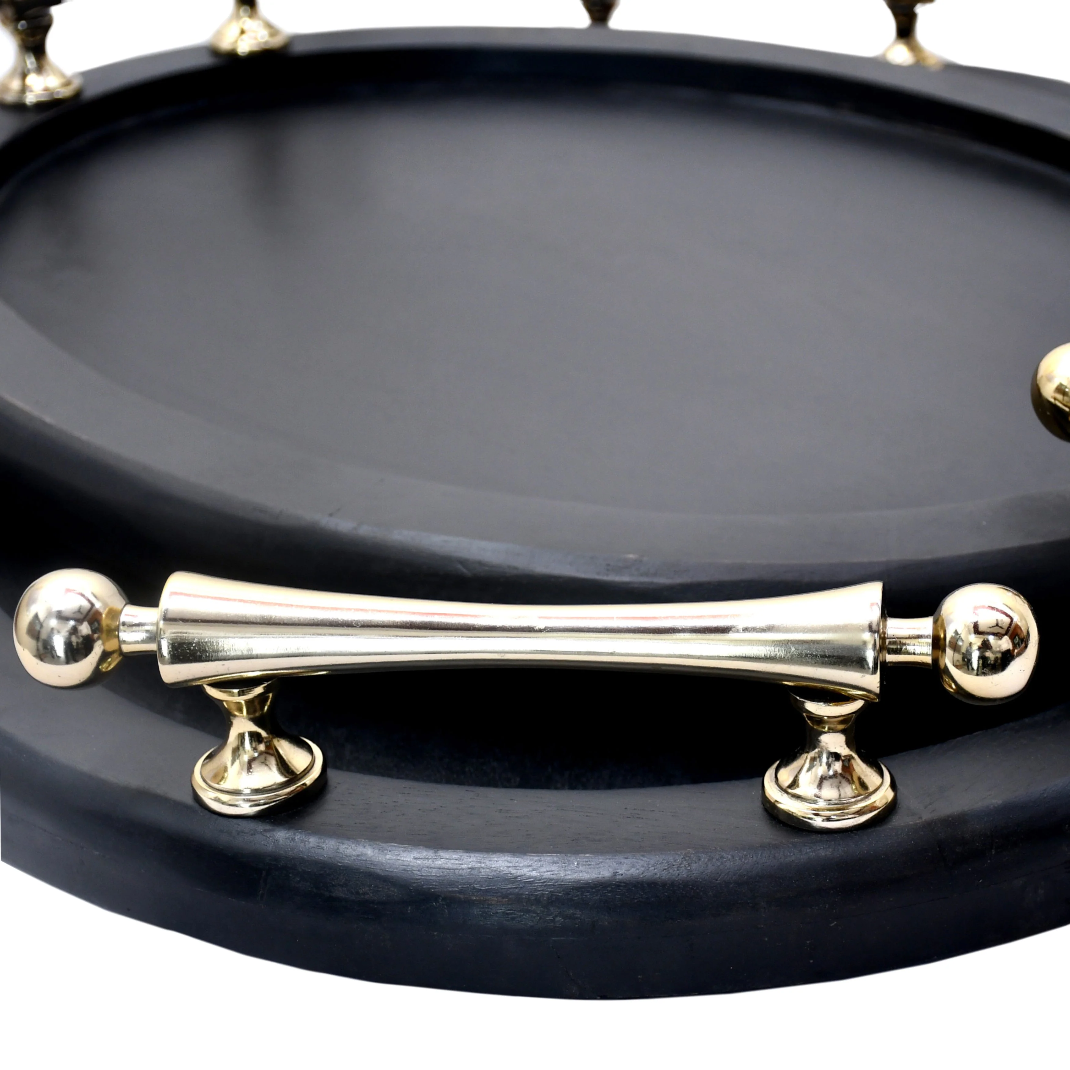 S/2 25/29" Cylde Wood Trays, Black - Image 4