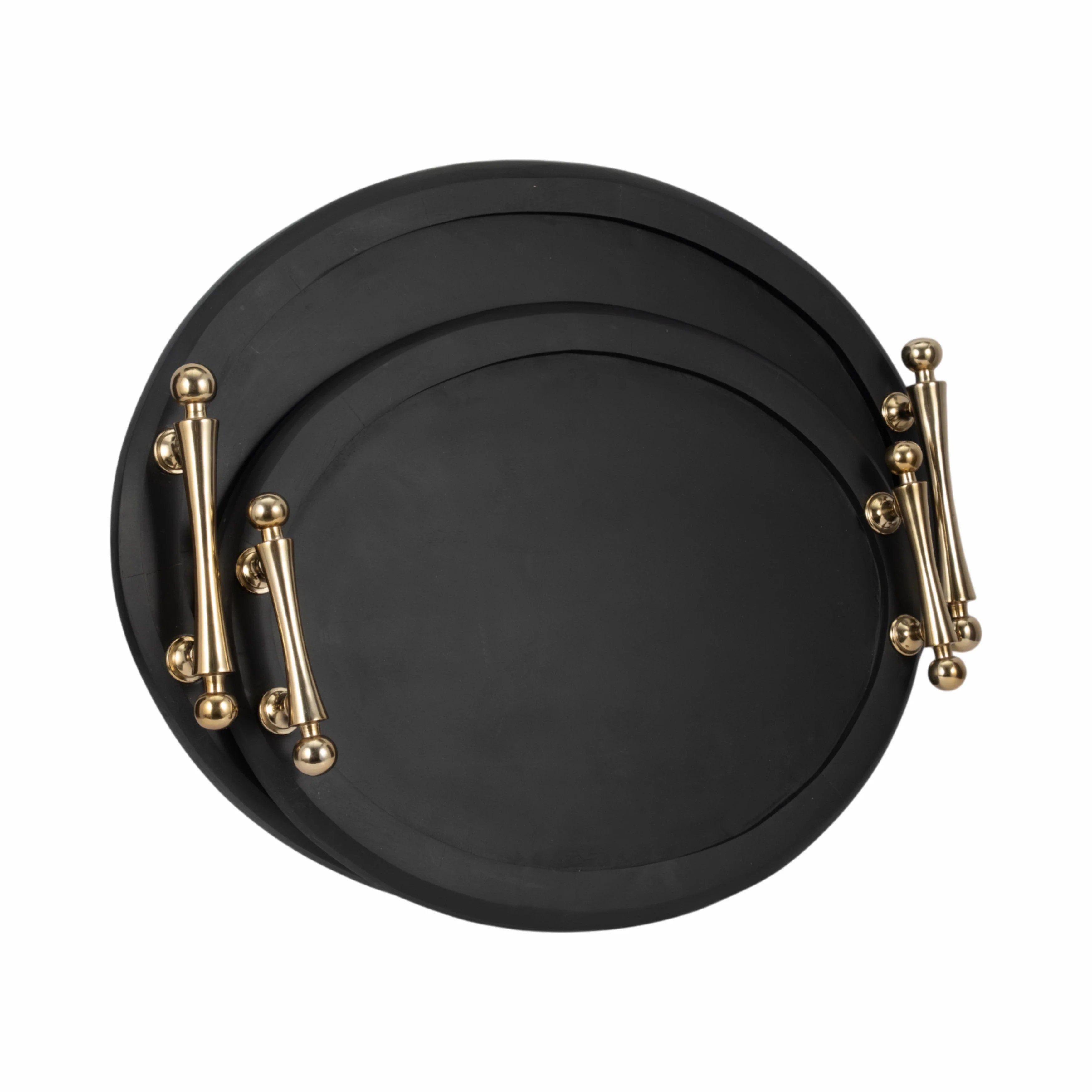 S/2 25/29" Cylde Wood Trays, Black - Image 7