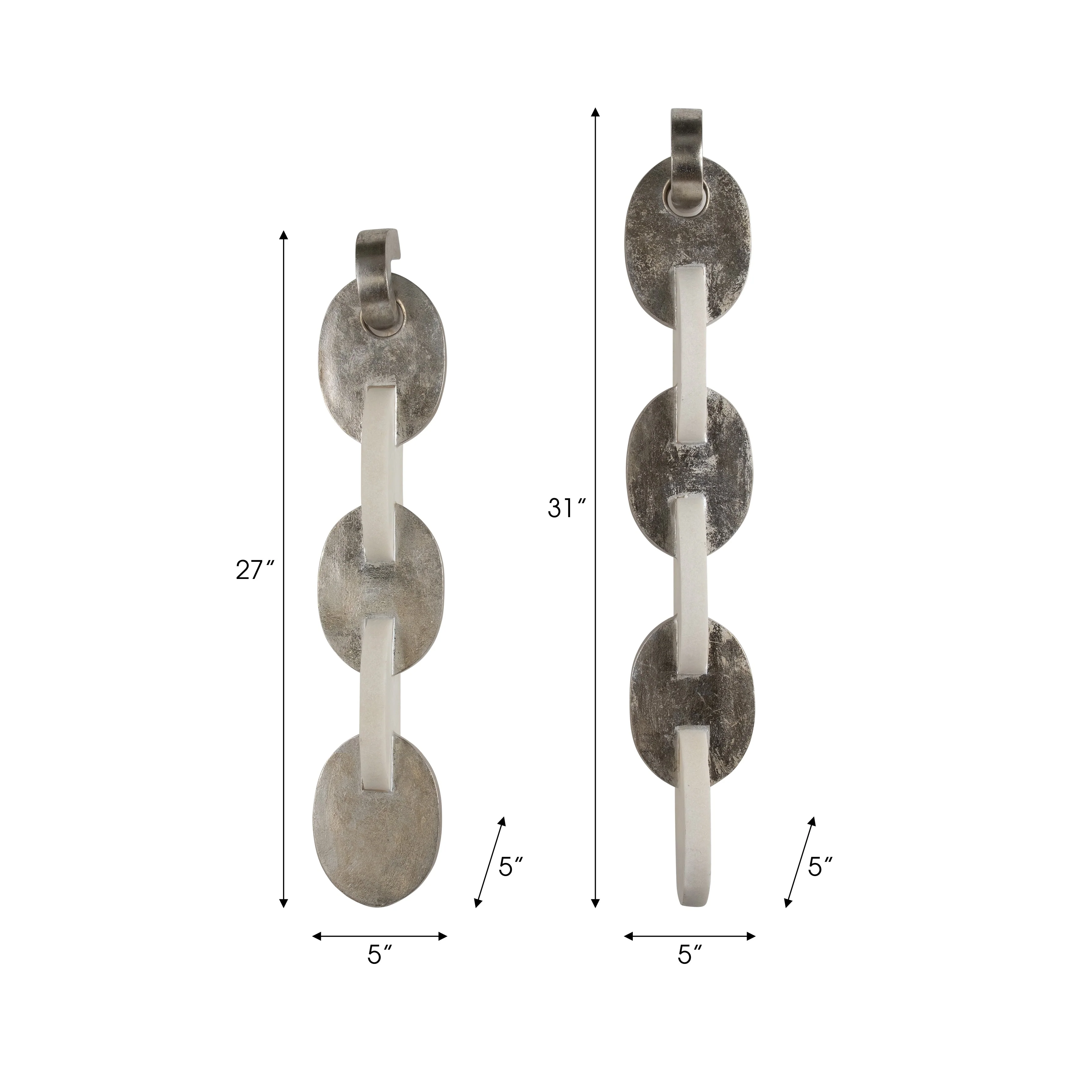 S/2 27/31" Ambrose Linked Quartz Resin Wall Decor - Image 6