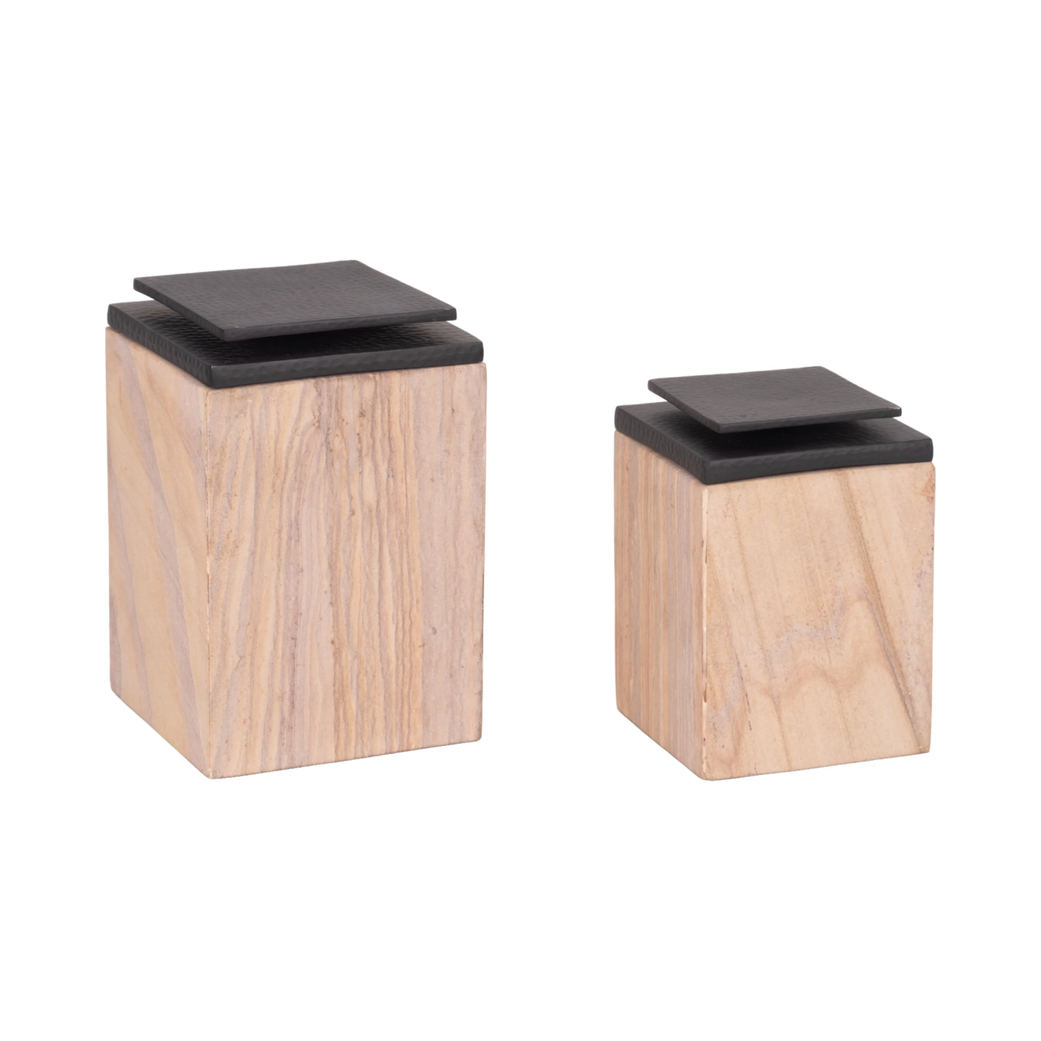 S/2 8/9" Maverick Sandstone Boxes, Natural - Image 3