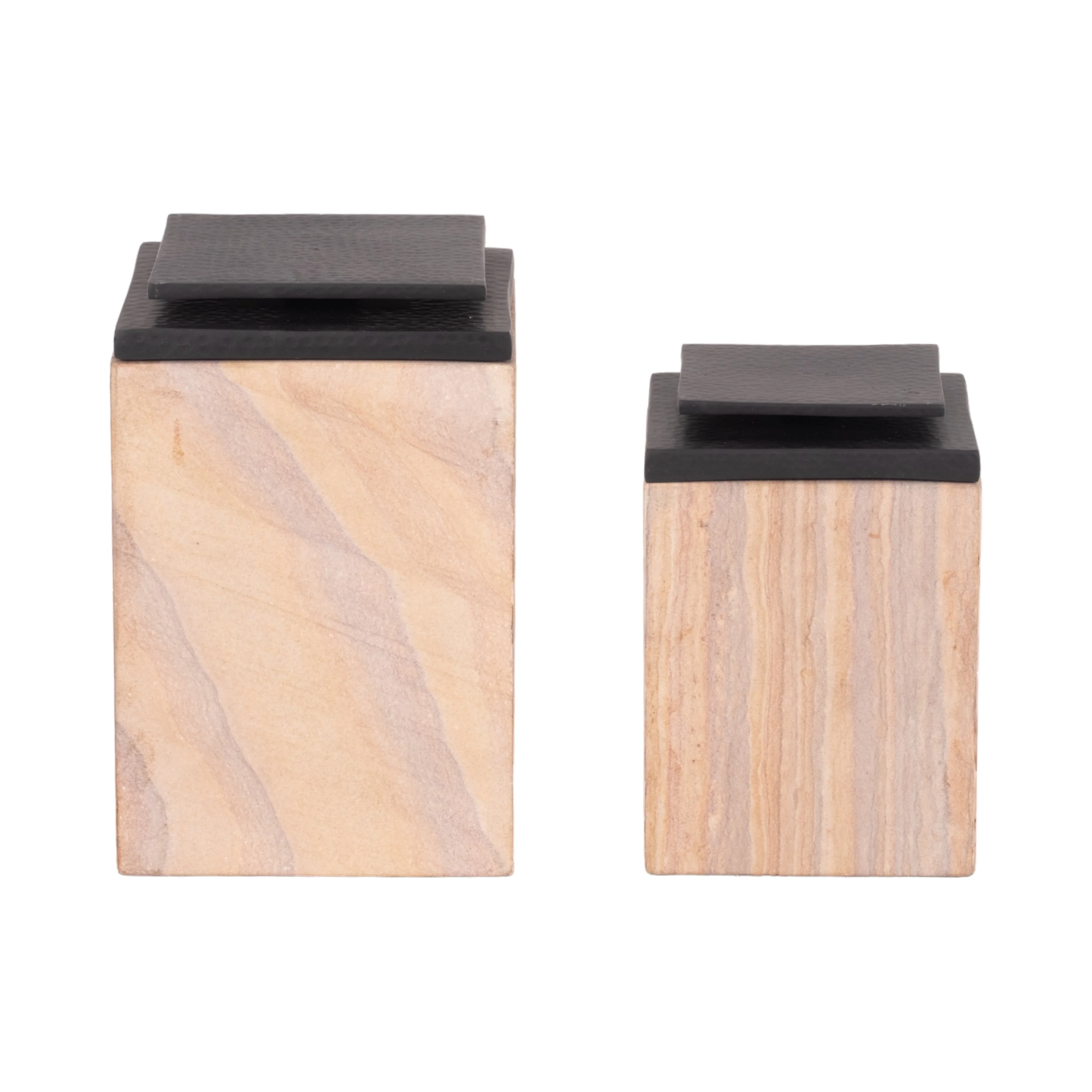 S/2 8/9" Maverick Sandstone Boxes, Natural - Image 4