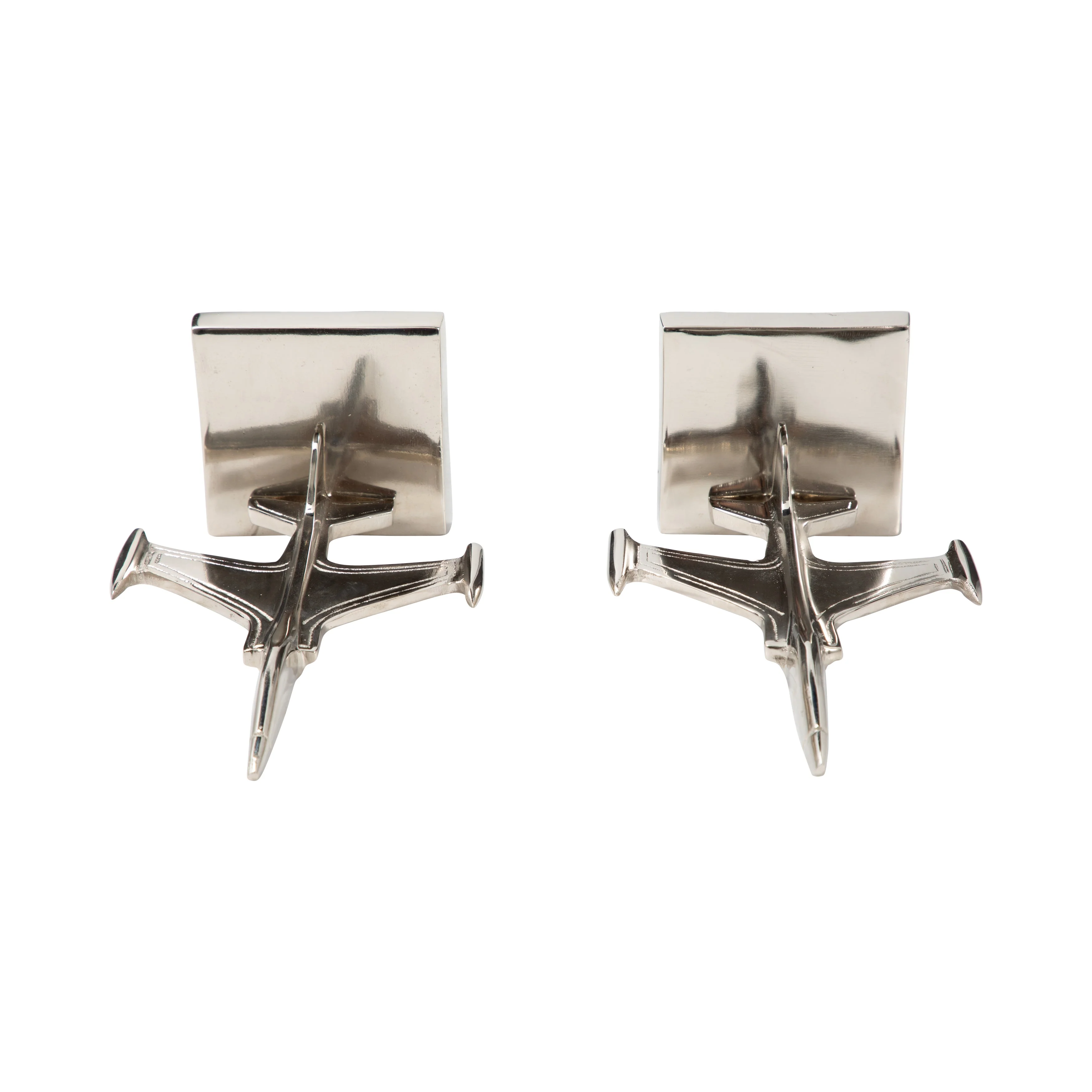 S/2 9" Orleans Silver Plane Bookends - Image 16