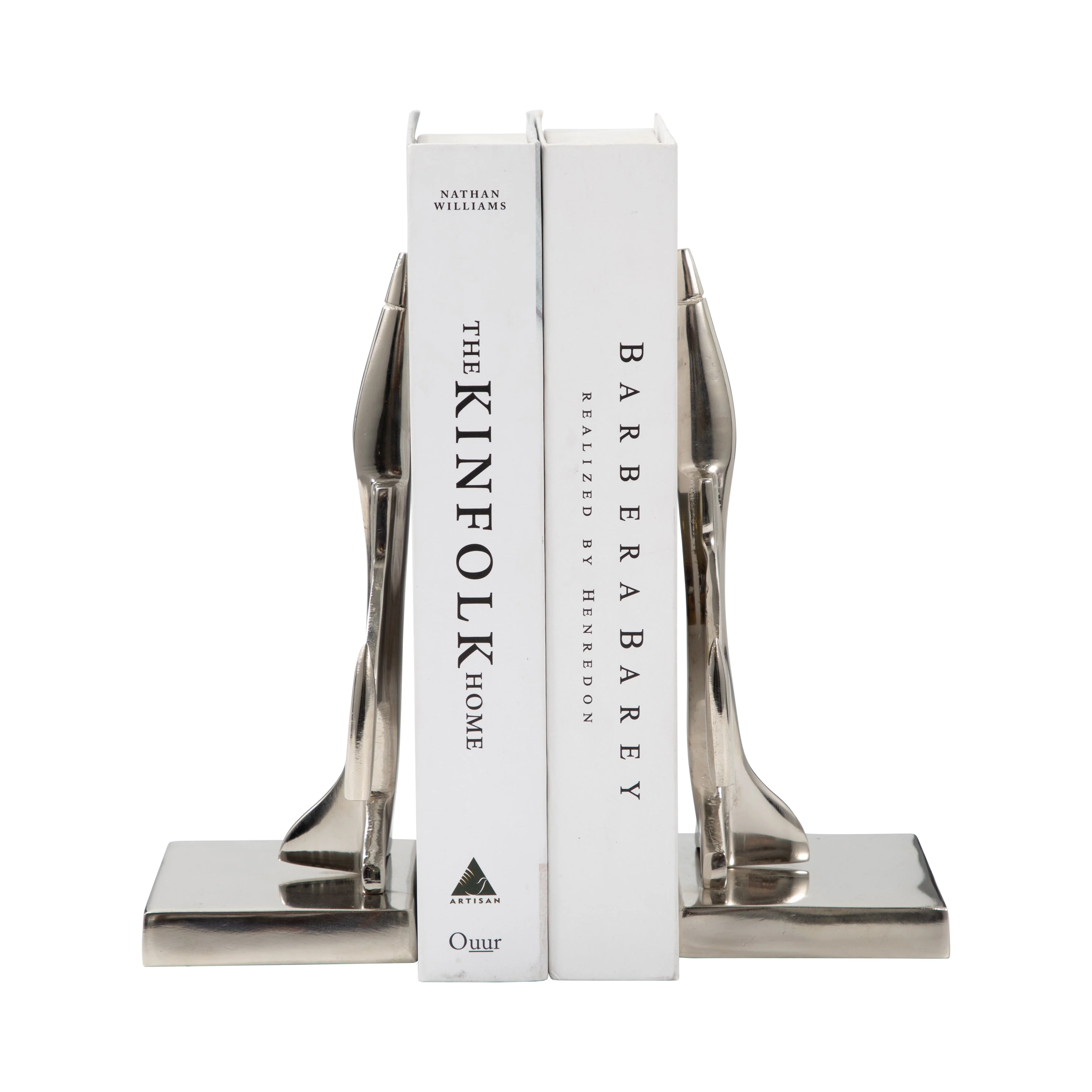 S/2 9" Orleans Silver Plane Bookends - Image 2