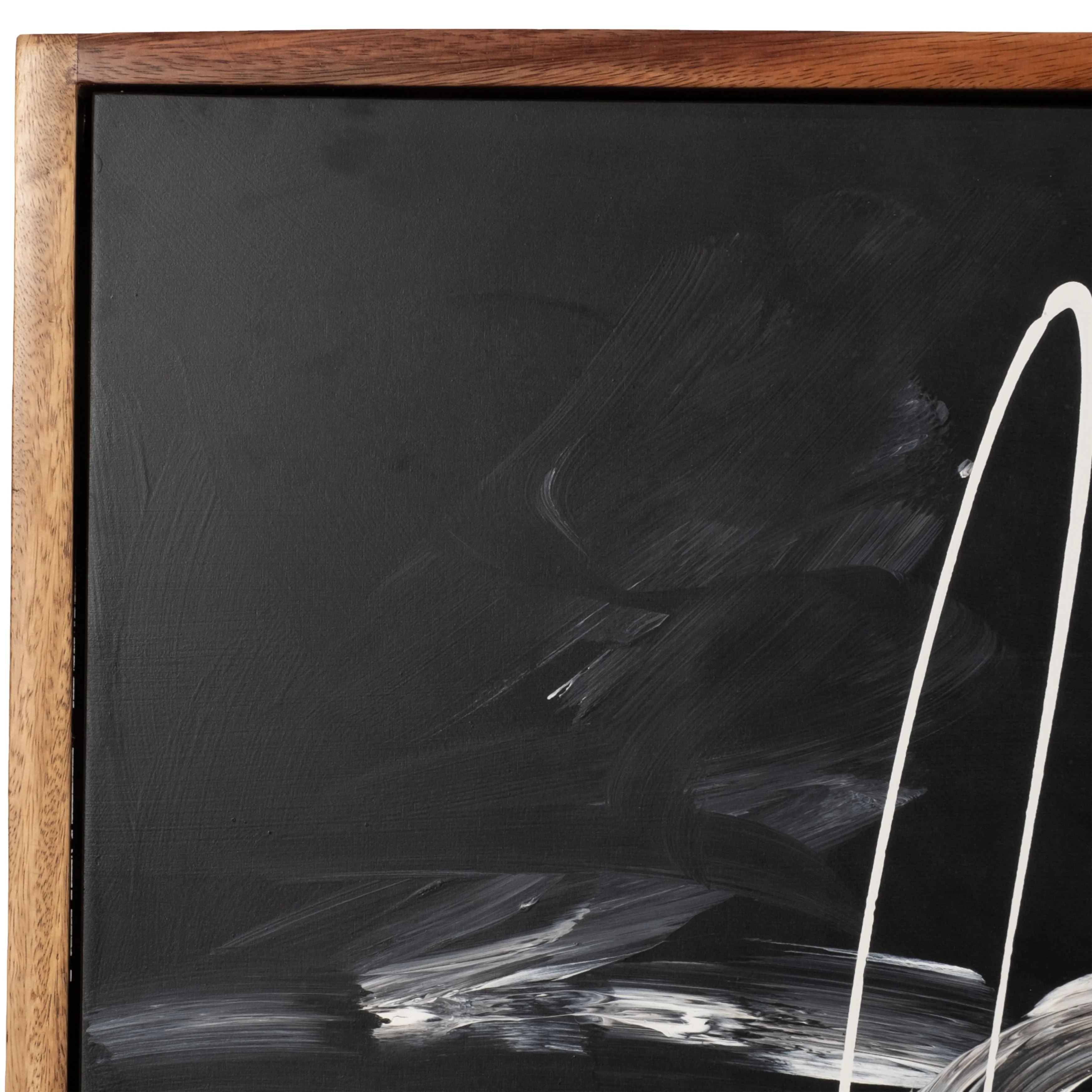 S/2 95x59 Hand Painted Contemporary Art, Black/wht - Image 15