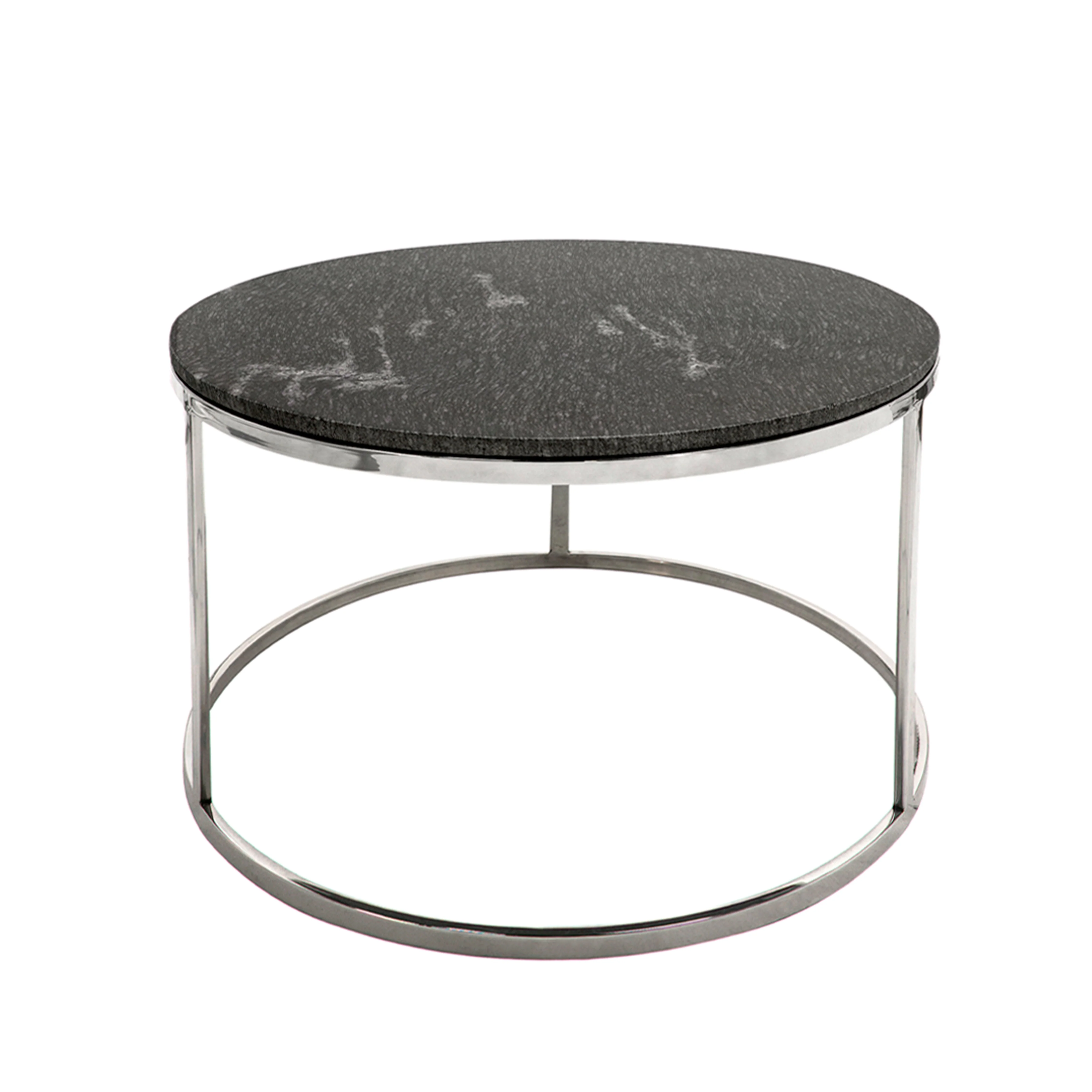 S/2 METAL/MARBLE COFFEE TABLE, SILVER - Image 4