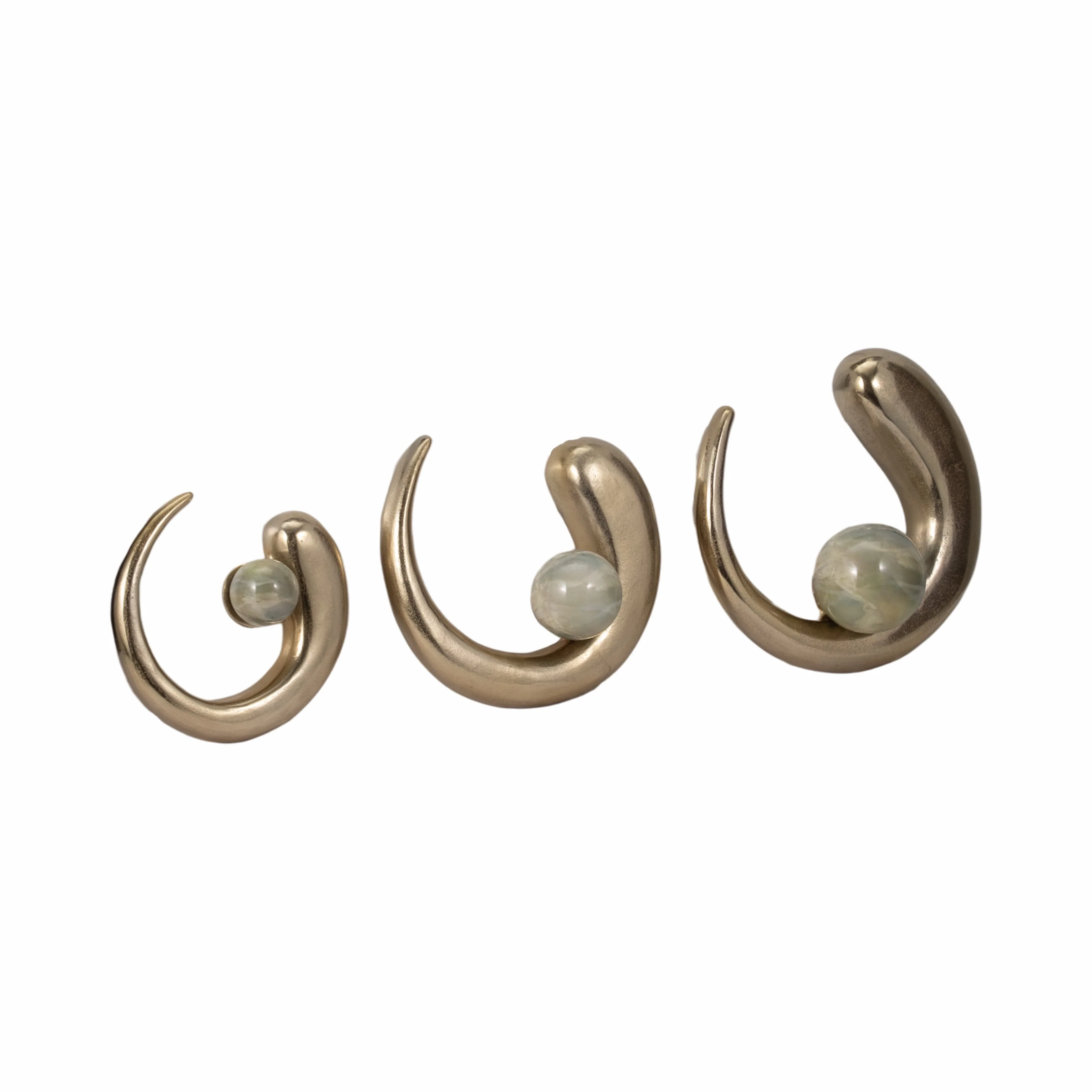 S/3 10/13/15" Amrita Gold Ring Wall Decor - Image 4