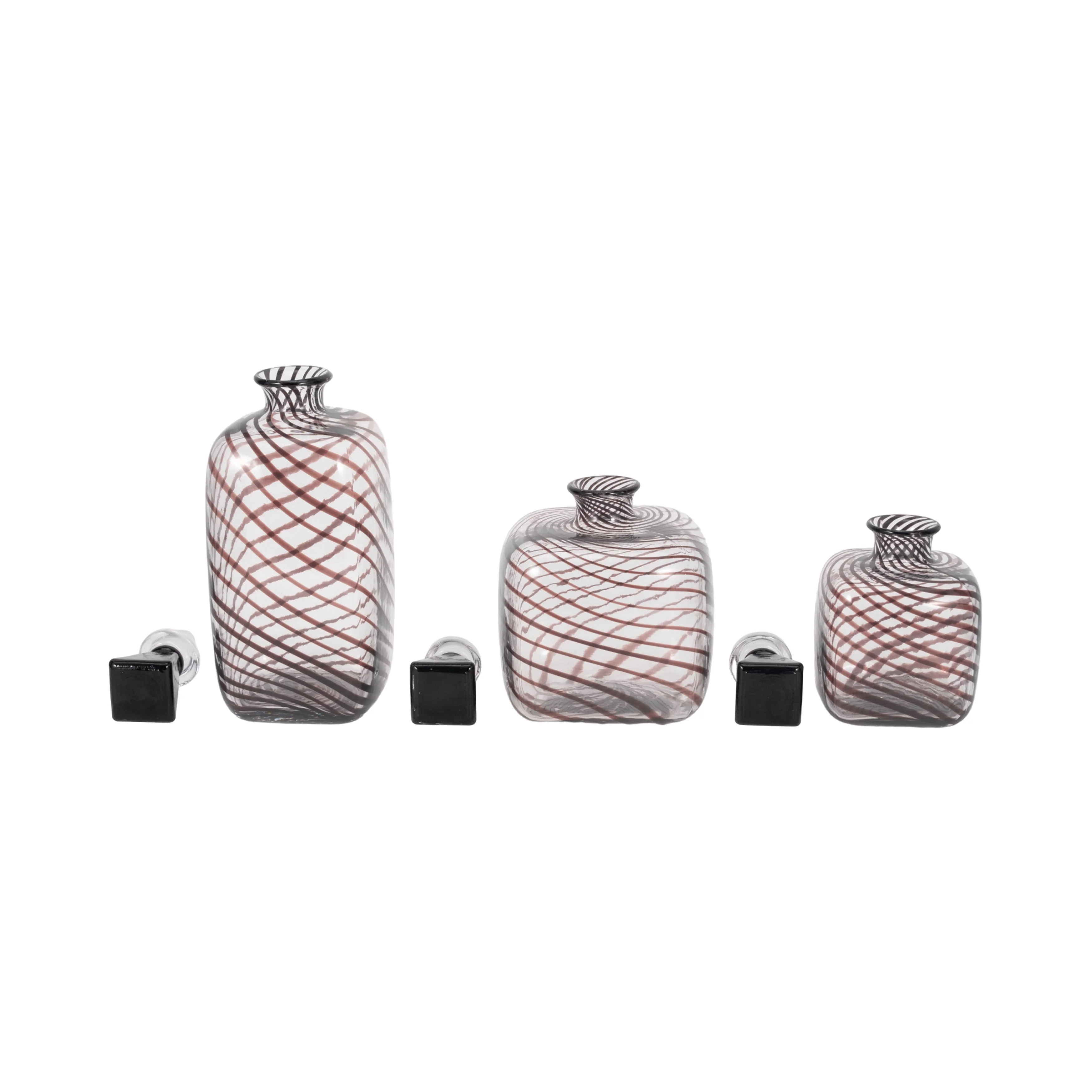 S/3 11/13/17" Lilou Art Glass Bottles W/ Stopper, - Image 13
