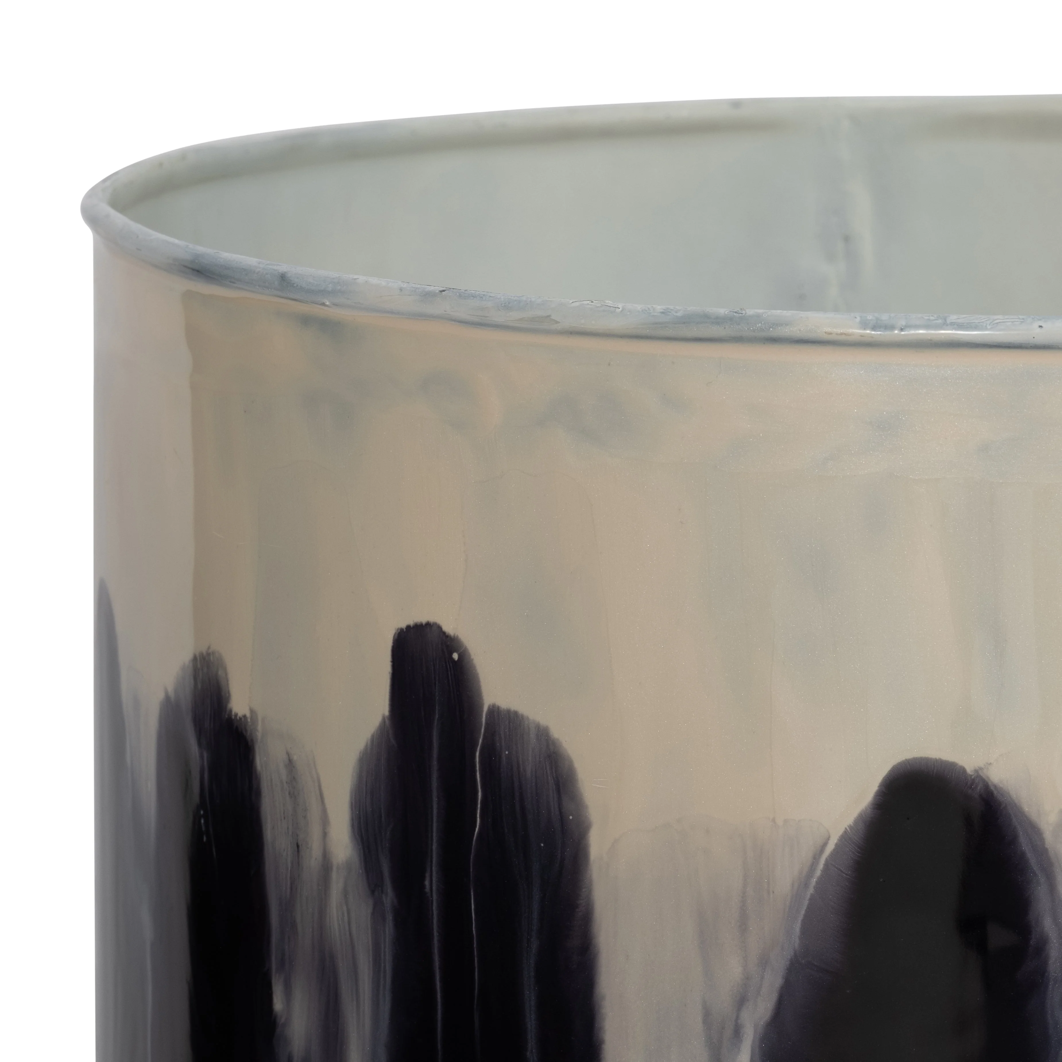 S/3 13/14/15" METAL PLANTERS, WHITE - Image 2