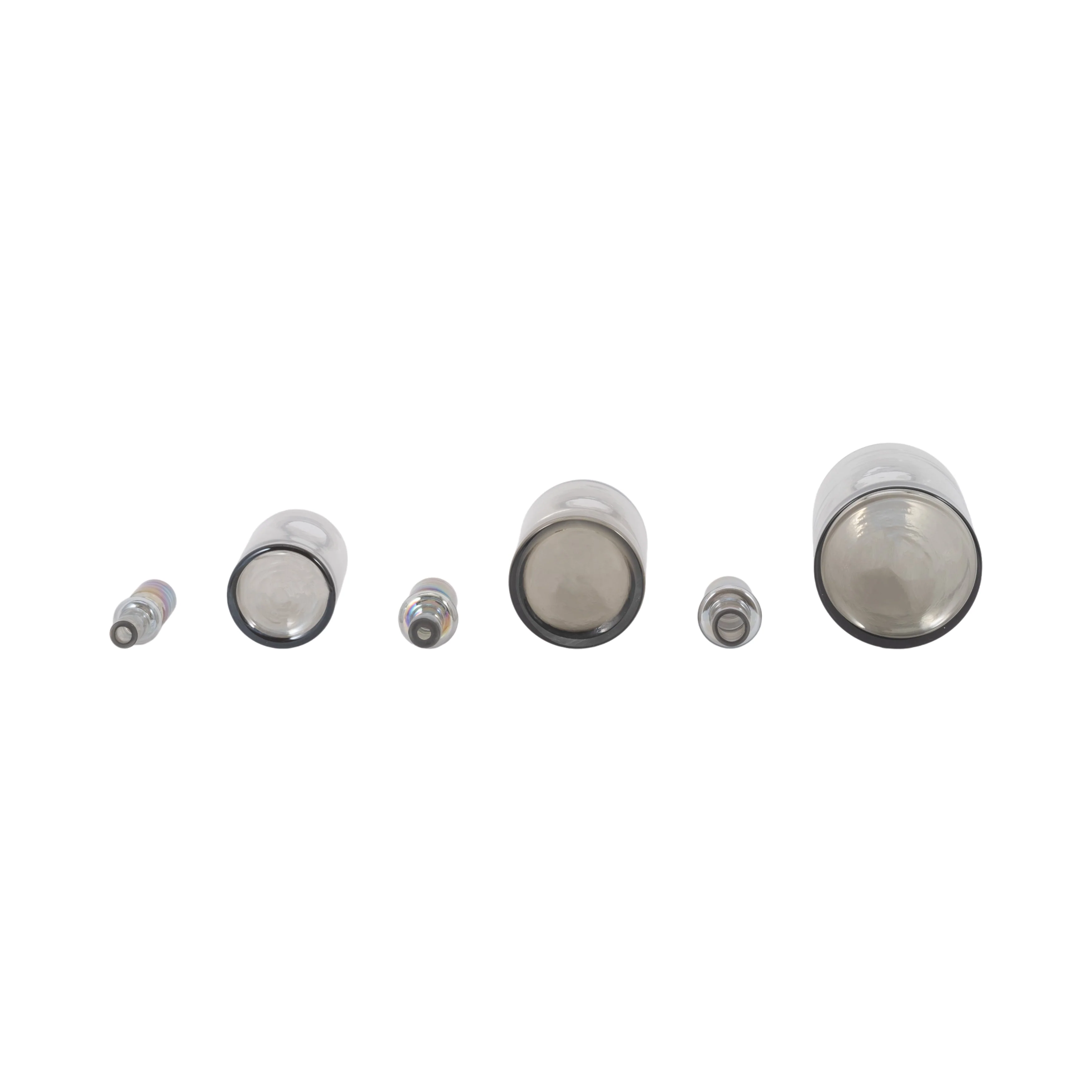 S/3 13/14/16" Callum Gray Glass Bottles, Gray - Image 16
