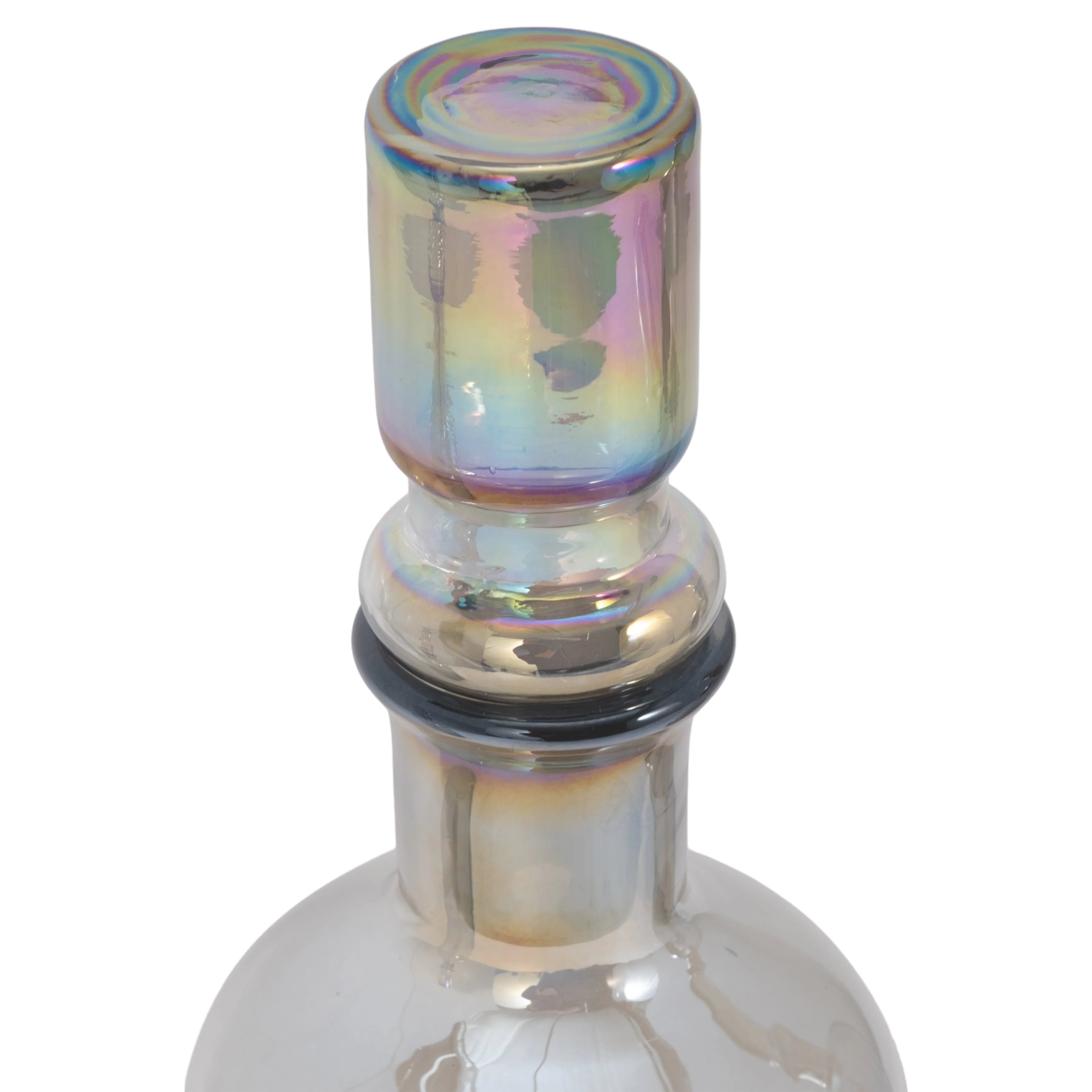 S/3 13/14/16" Callum Gray Glass Bottles, Gray - Image 5