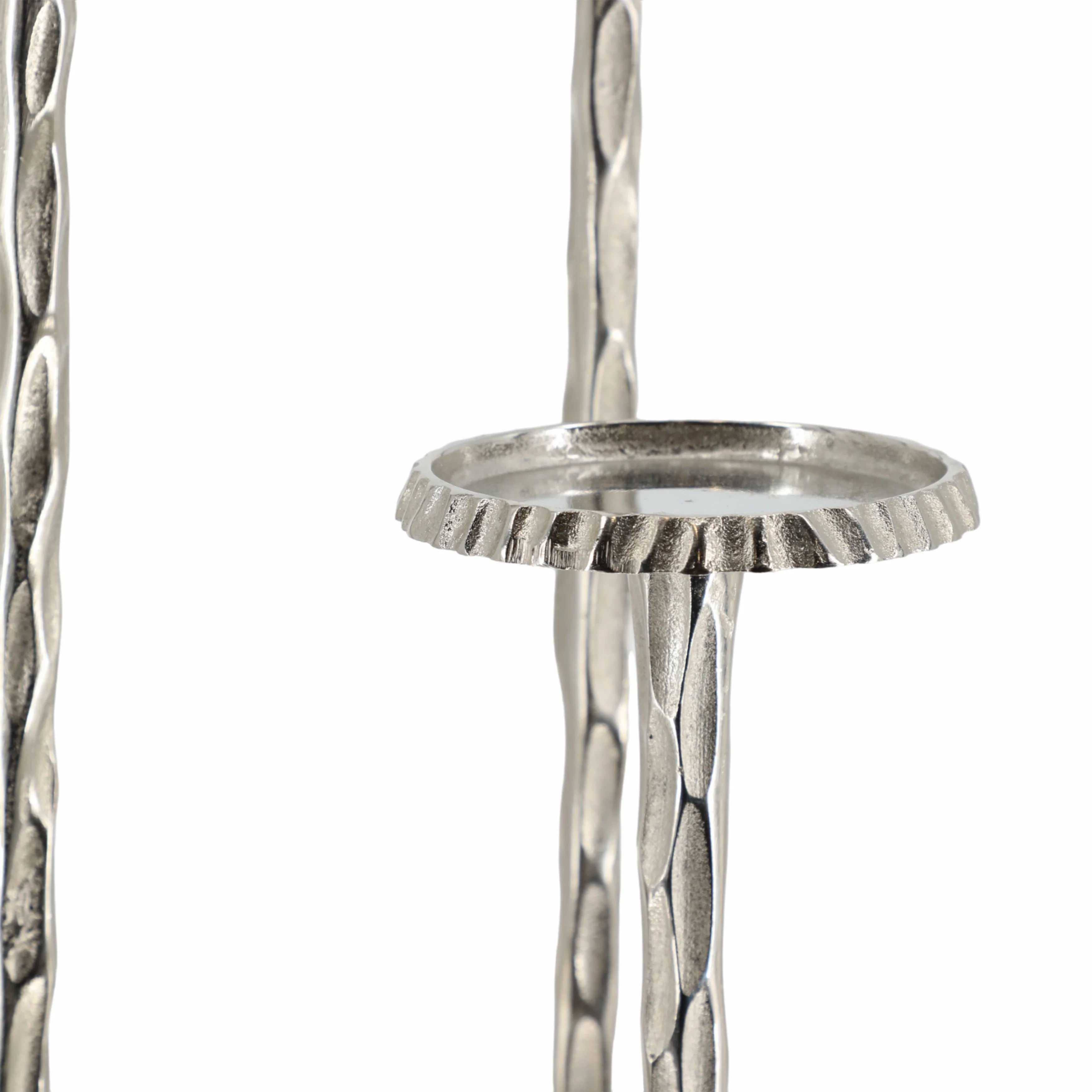 S/3 26/32/40" Crestin Silver Tall Candleholders Kd - Image 7