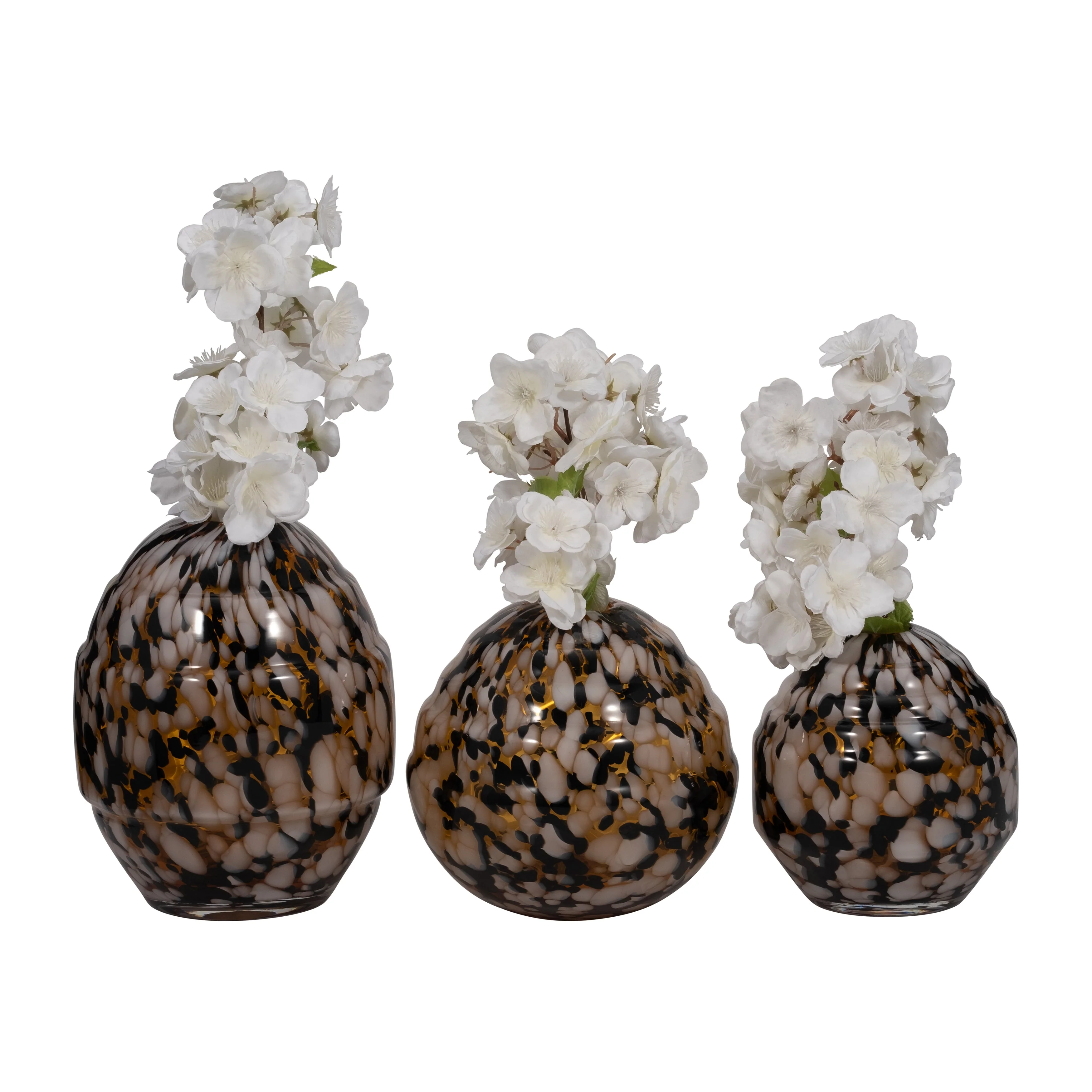 S/3 6/7/8" Dara Amber Specked Vases - Image 12