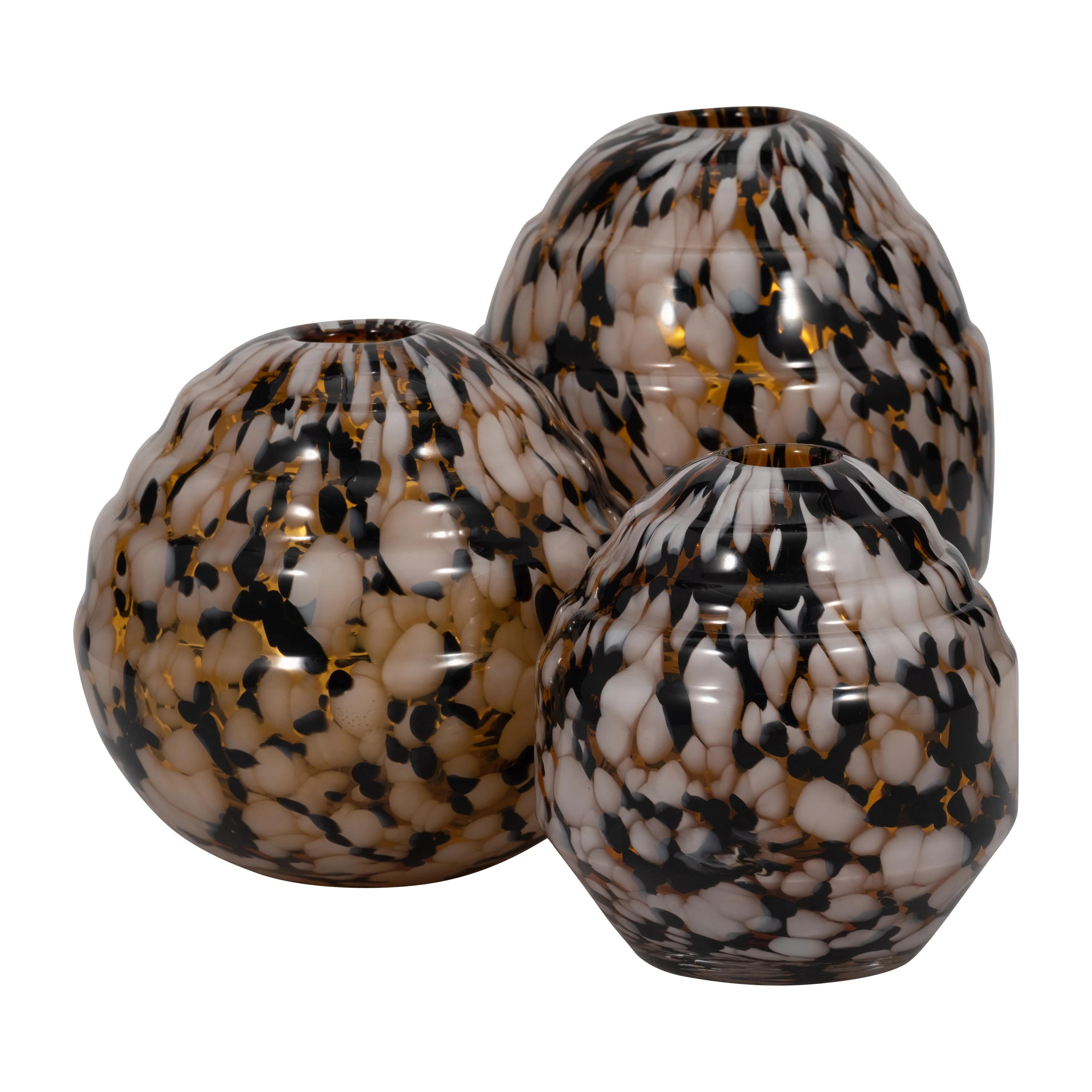 S/3 6/7/8" Dara Amber Specked Vases - Image 15