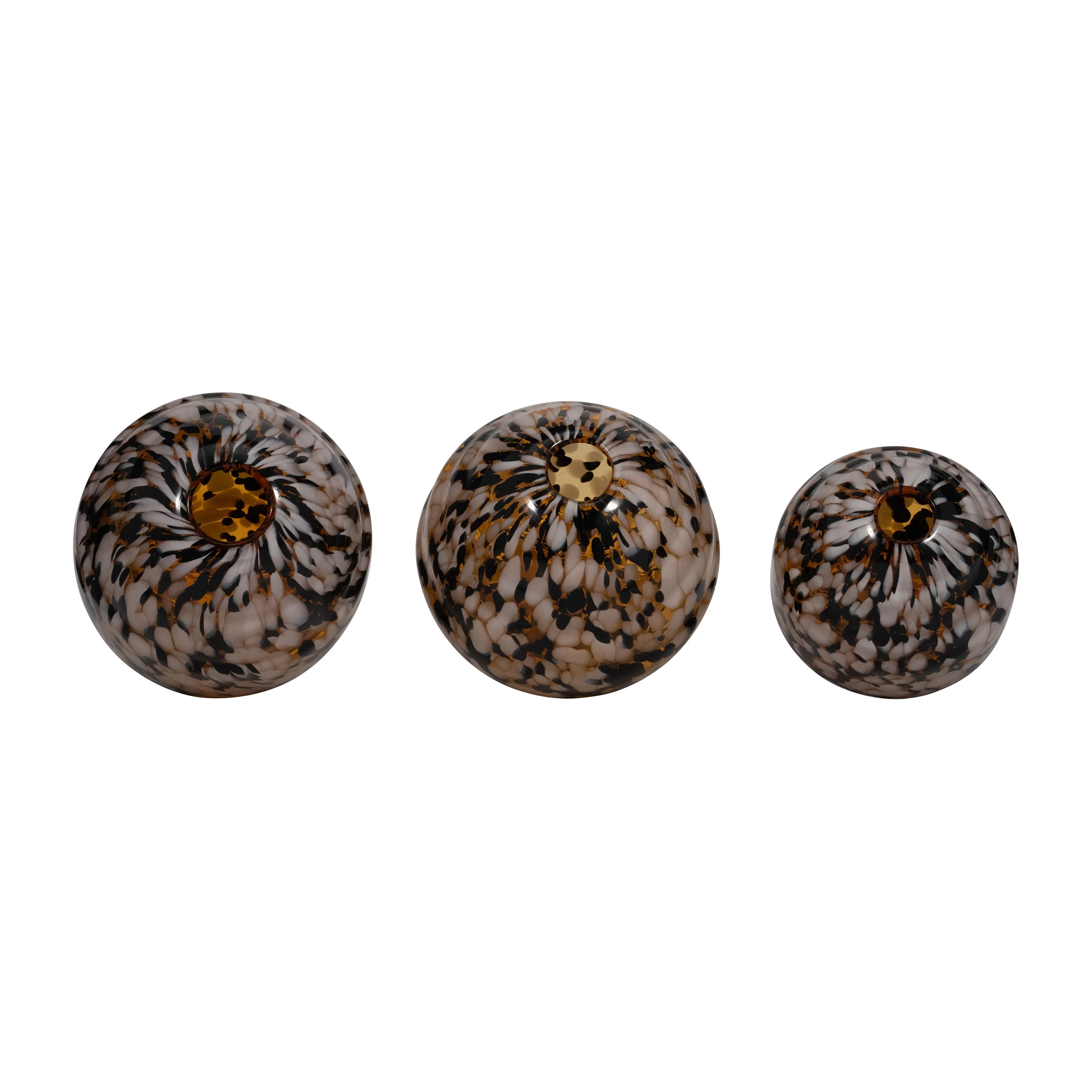 S/3 6/7/8" Dara Amber Specked Vases - Image 17