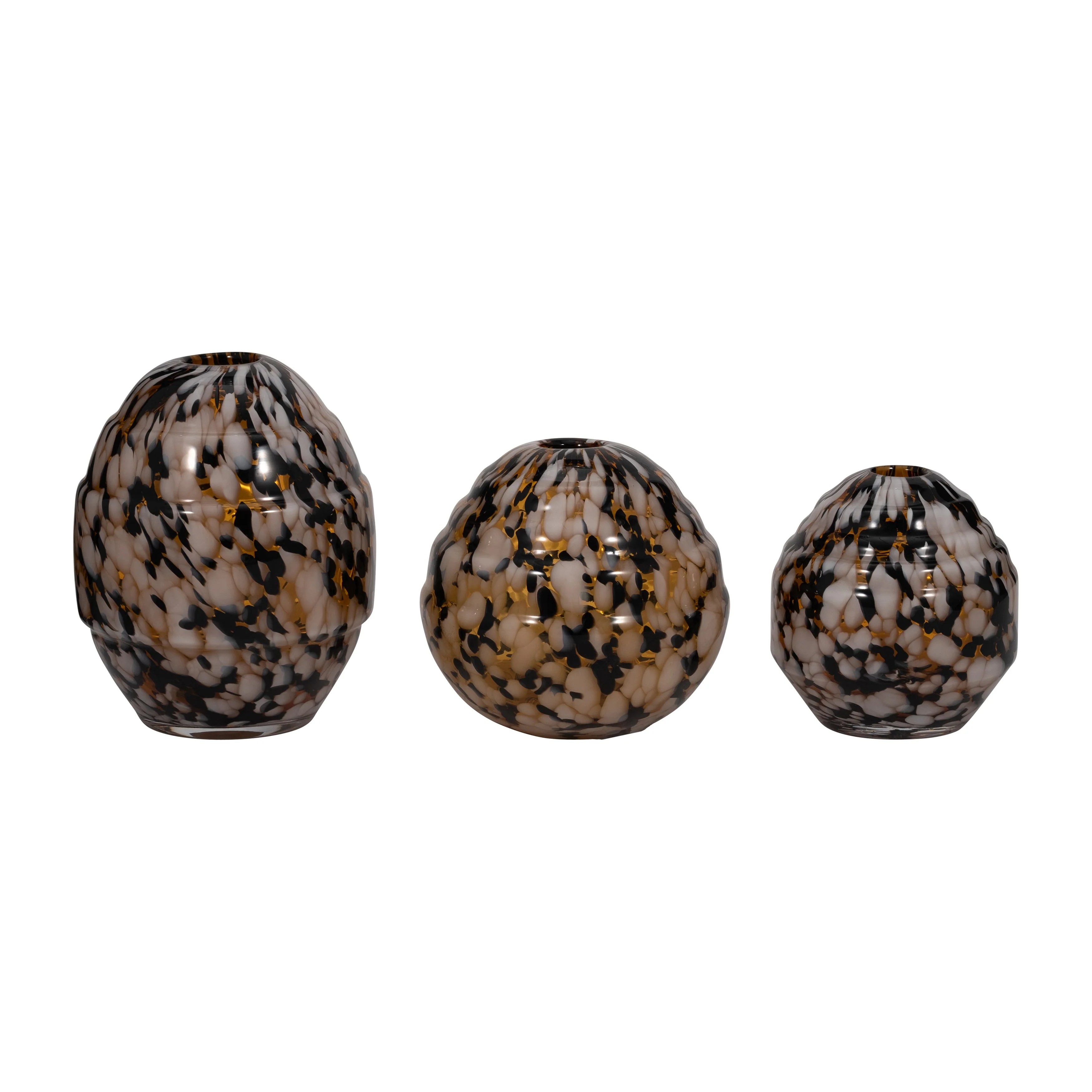 S/3 6/7/8" Dara Amber Specked Vases - Image 4
