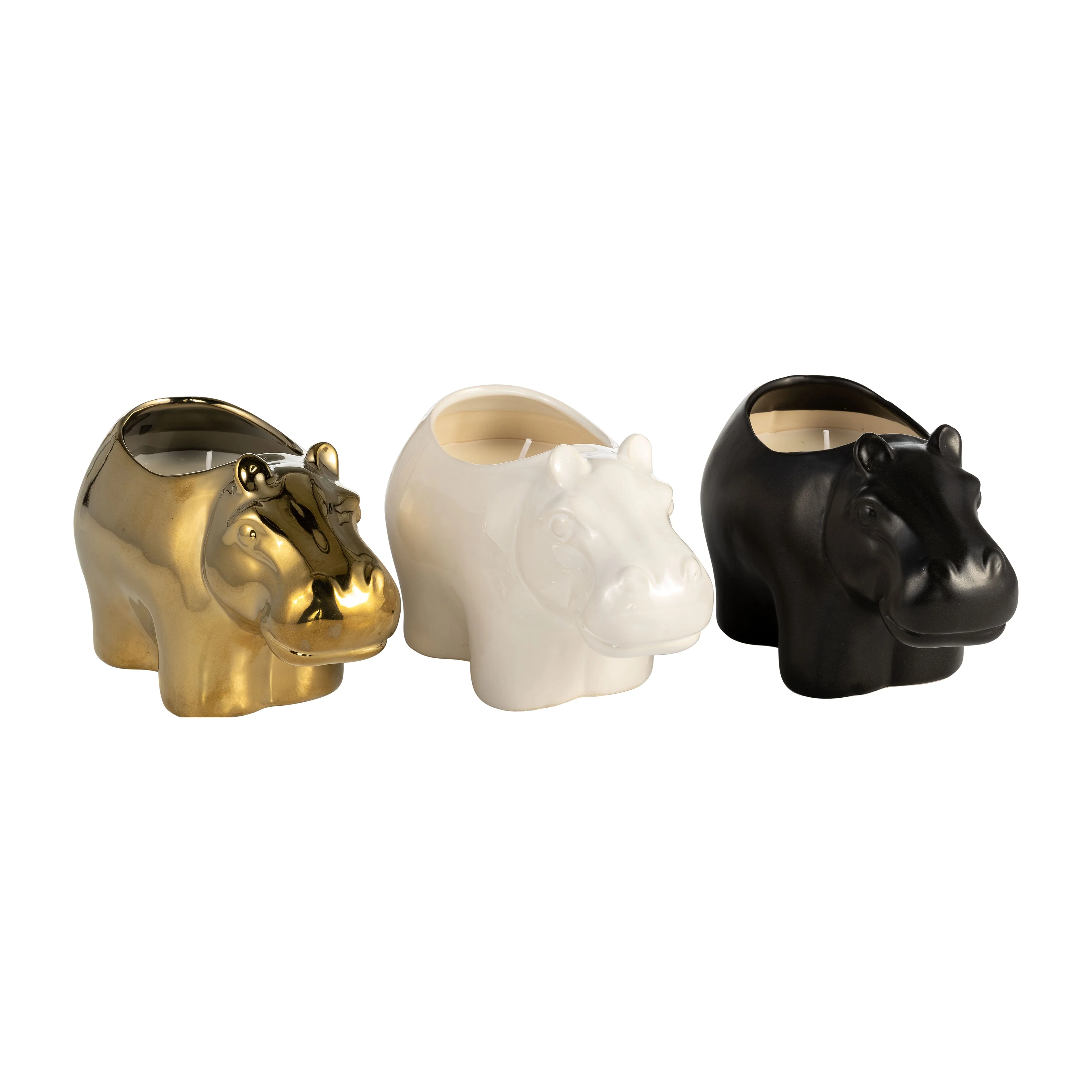 S/3, 7" 9 Oz Orange Goji Berry Hippo Candle, Multi - Image 10